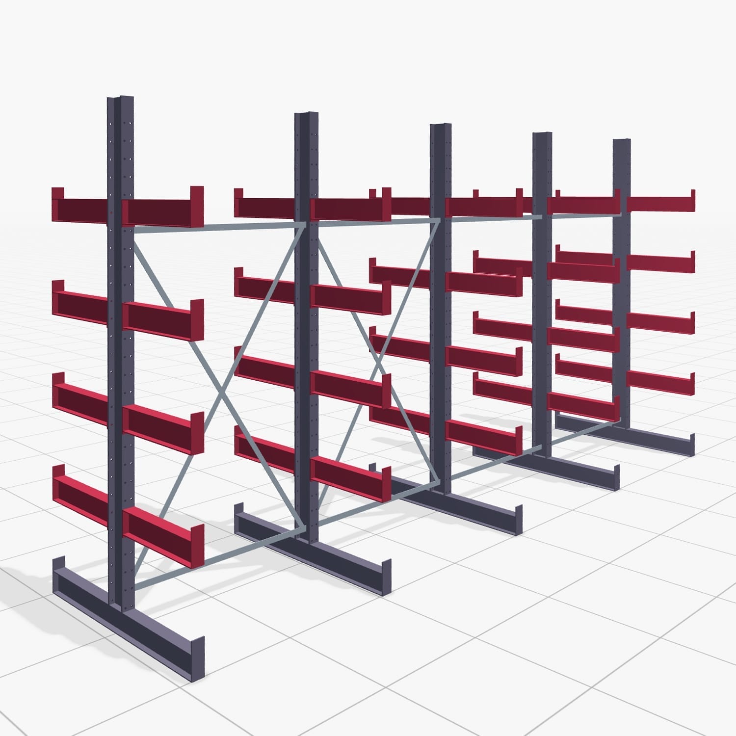 Draagarmstellingen handbediend KHX 3000, H: 3.000 mm, B: 2645 mm, Armlengte: 2.400 kg, dubbelzijdig gebruik