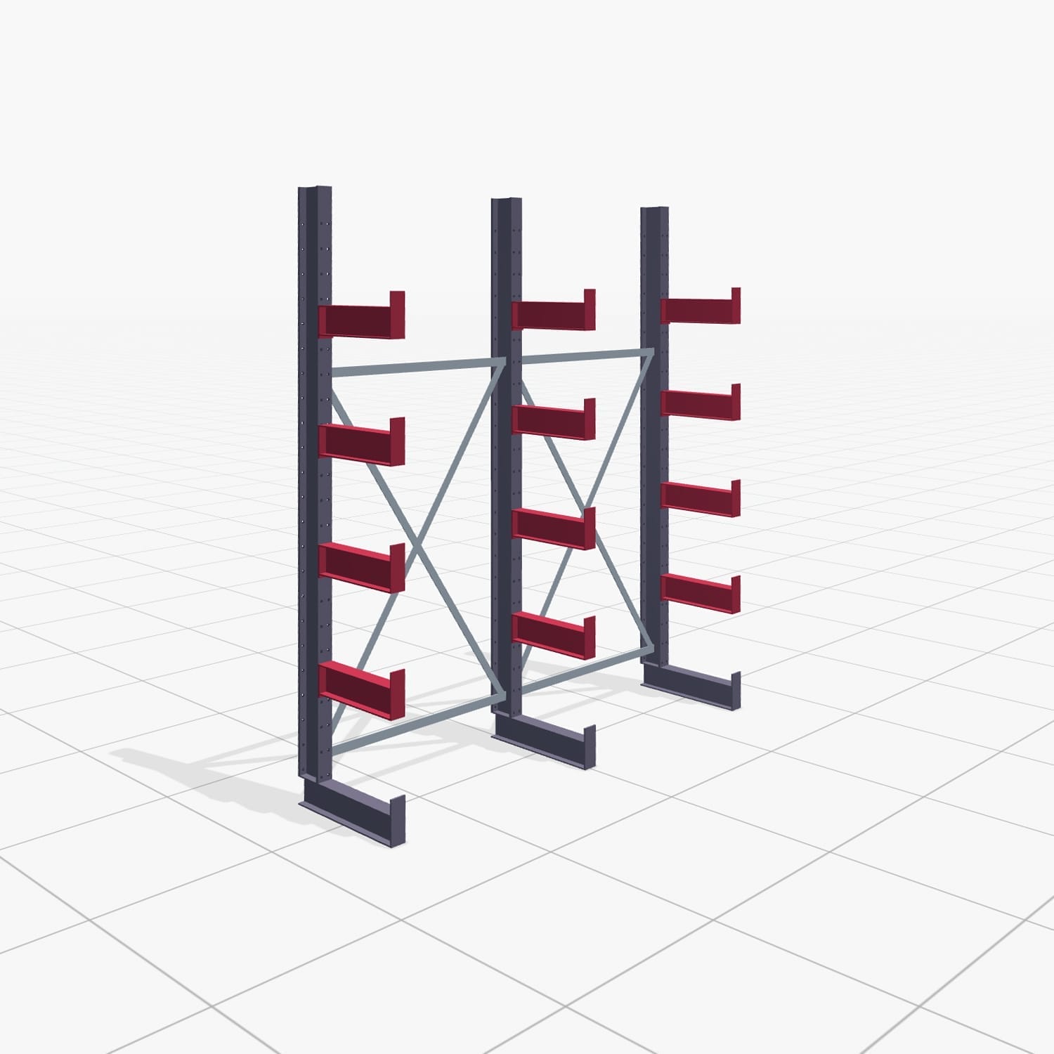 Draagarmstellingen handbediend KHX 3000, H: 2.500 mm, B: 2066 mm, armlengte: 400 mm (1.120 kg), eenzijdig gebruik