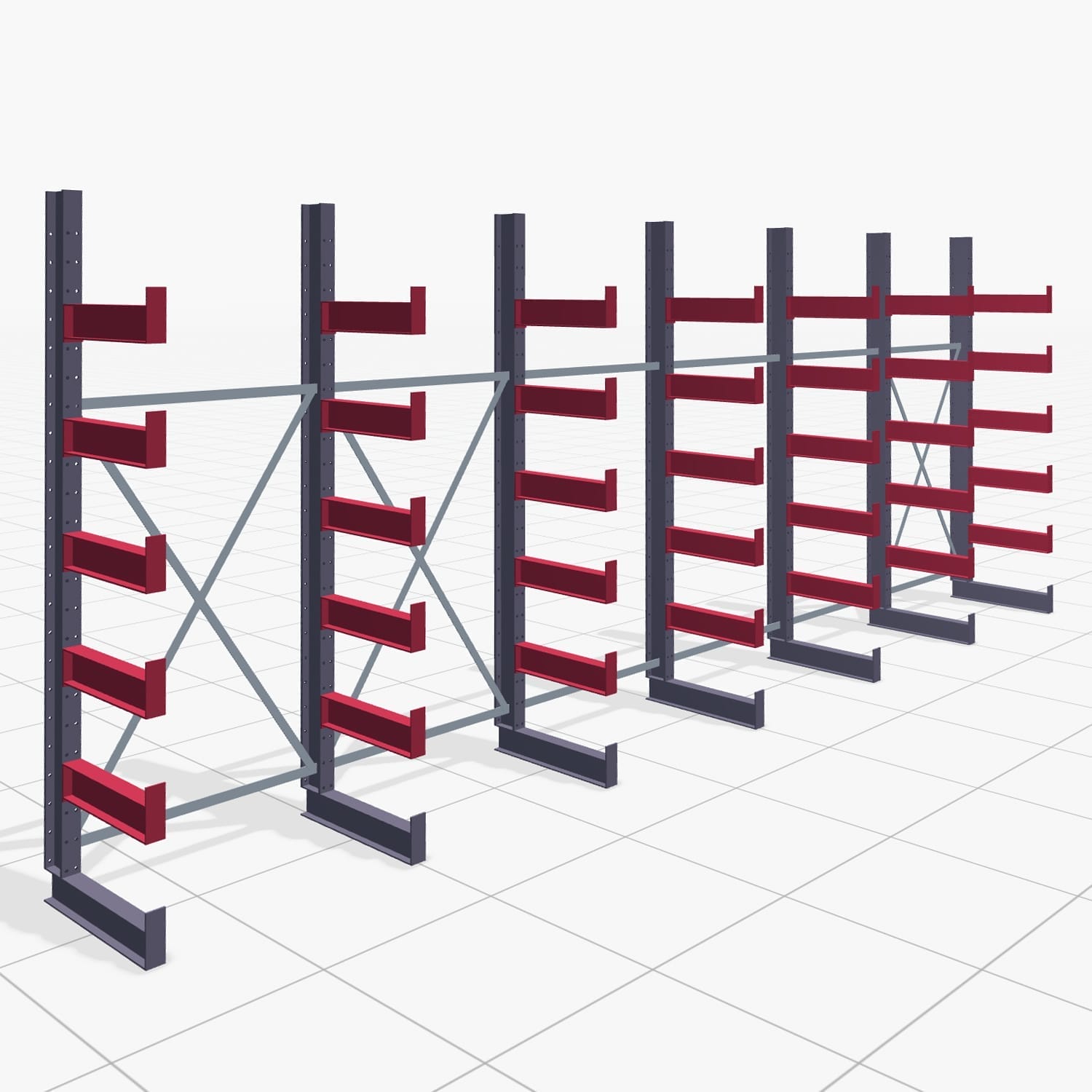 Draagarmstellingen handbediend KHX 3000, H: 2.500 mm, B: 6070 mm, armlengte: 500 mm (900 kg), eenzijdig gebruik