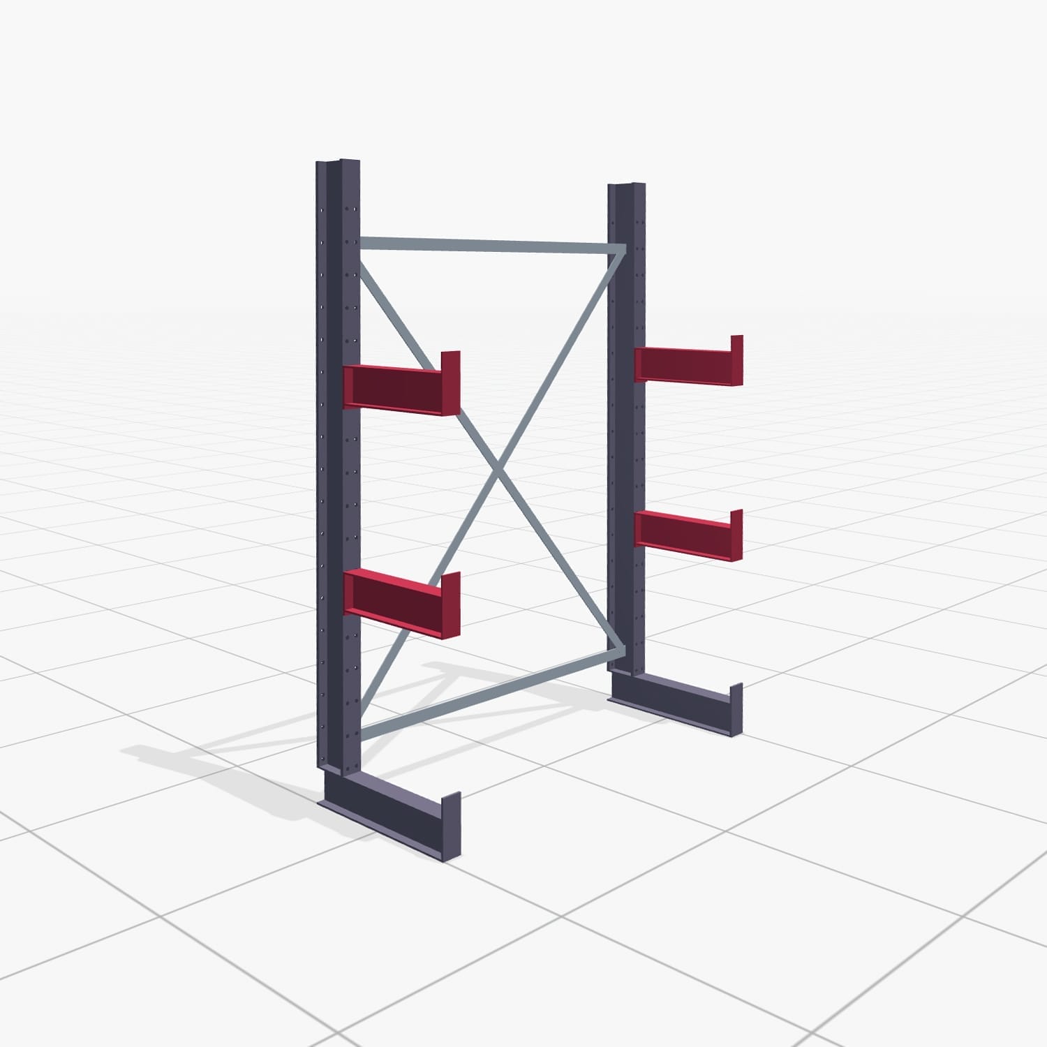 Draagarmstellingen handbediend KHX 3000, H: 2.000 mm, B: 1350 mm, Armlengte: 400 mm (1.120 kg), Eenzijdig gebruik