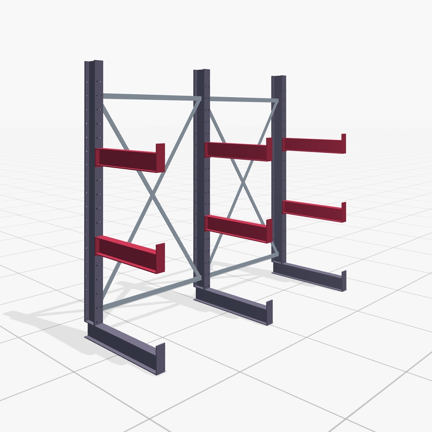 Draagarmstellingen handbediend KHX 3000, H: 2.000 mm, B: 2066 mm, Armlengte: 600 mm (750 kg), Enkelzijdig gebruik