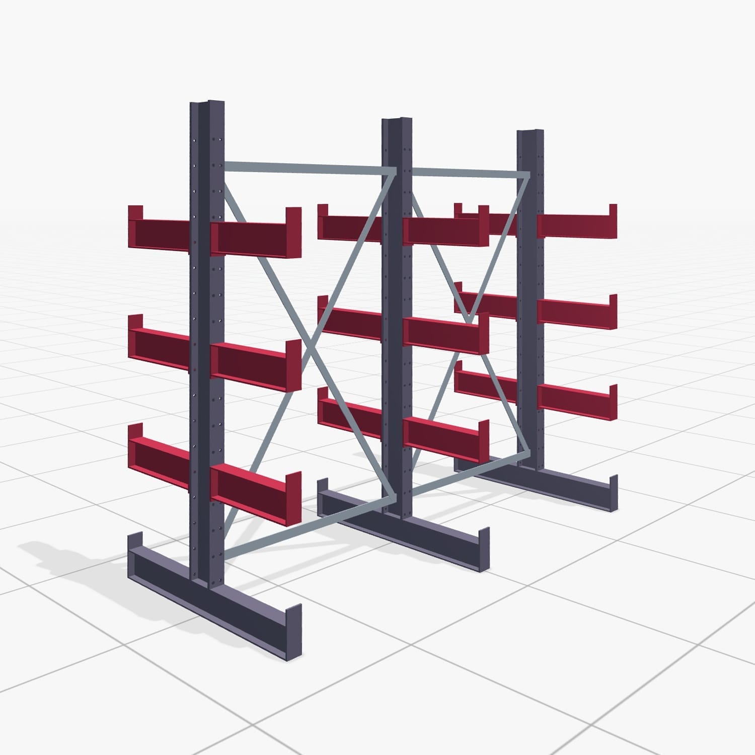 Draagarmstellingen handbediend KHX 3000, H: 2.000 mm, B: 2066 mm, Armlengte: 400 mm (1.120 kg), dubbelzijdig gebruik