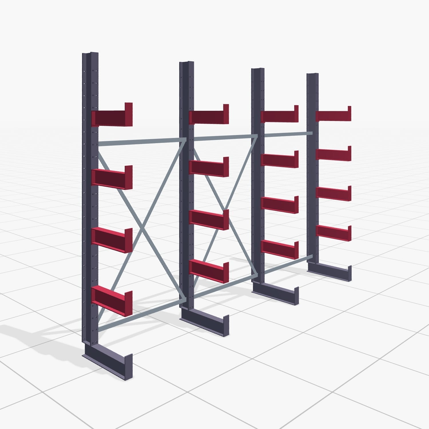 Draagarmstellingen handbediend KHX 3000, H: 2.500 mm, B: 3067 mm, Armlengte: 800 mm (560kg), Enkelzijdig gebruik