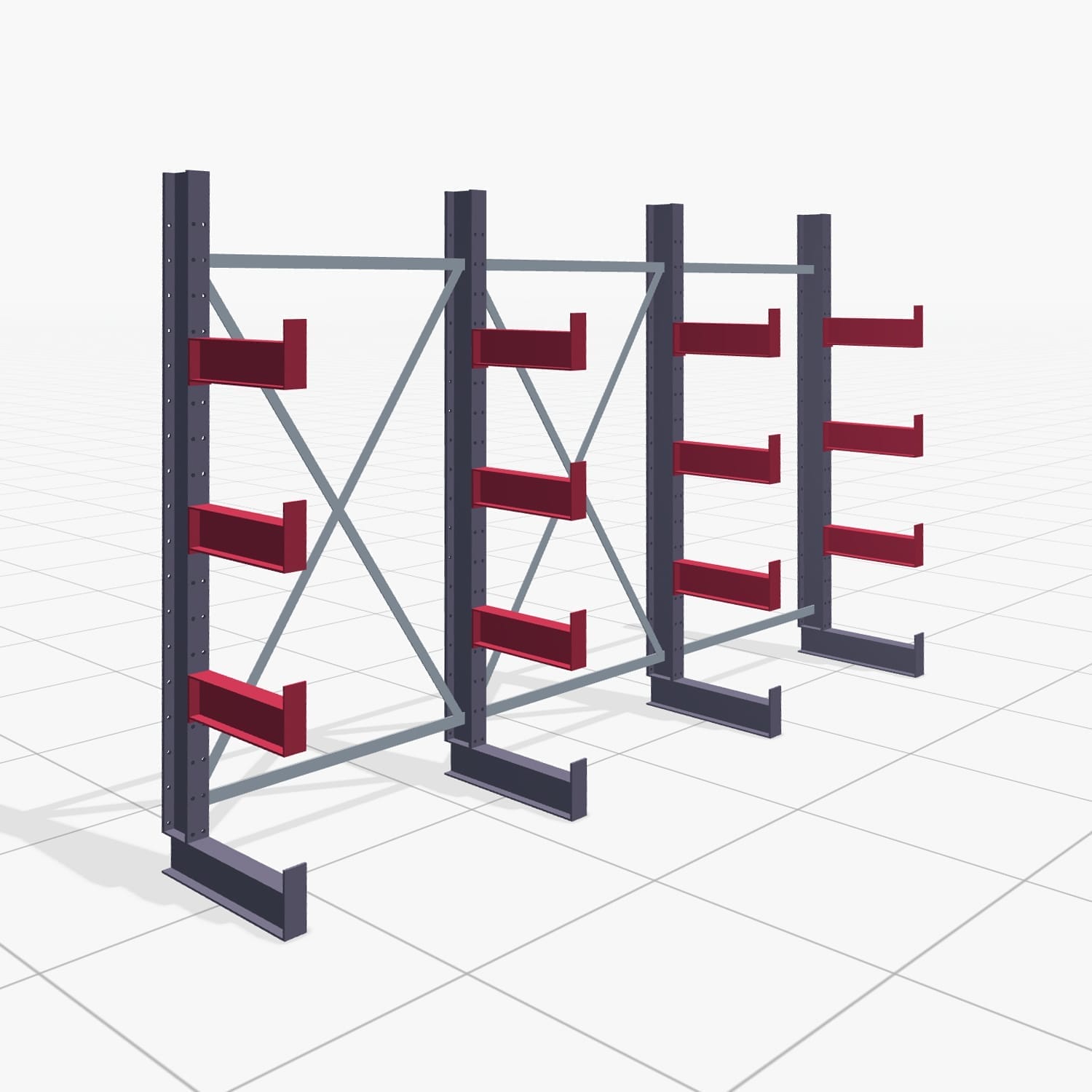 Draagarmstellingen handbediend KHX 3000, H: 2.000 mm, B: 3067 mm, Armlengte: 400 mm (1.120 kg), enkelzijdig gebruik