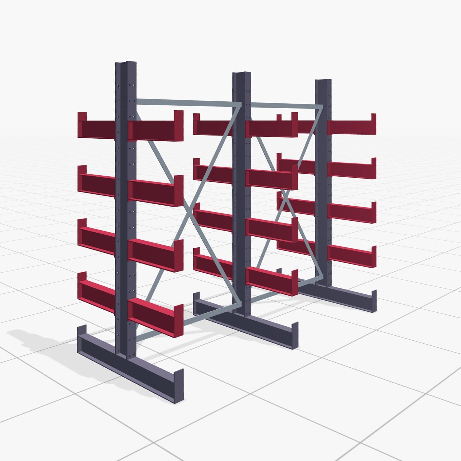 Draagarmstellingen handbediend KHX 3000, H: 2.000 mm, B: 2066 mm, Armlengte: 400 mm (1.120 kg), dubbelzijdig gebruik