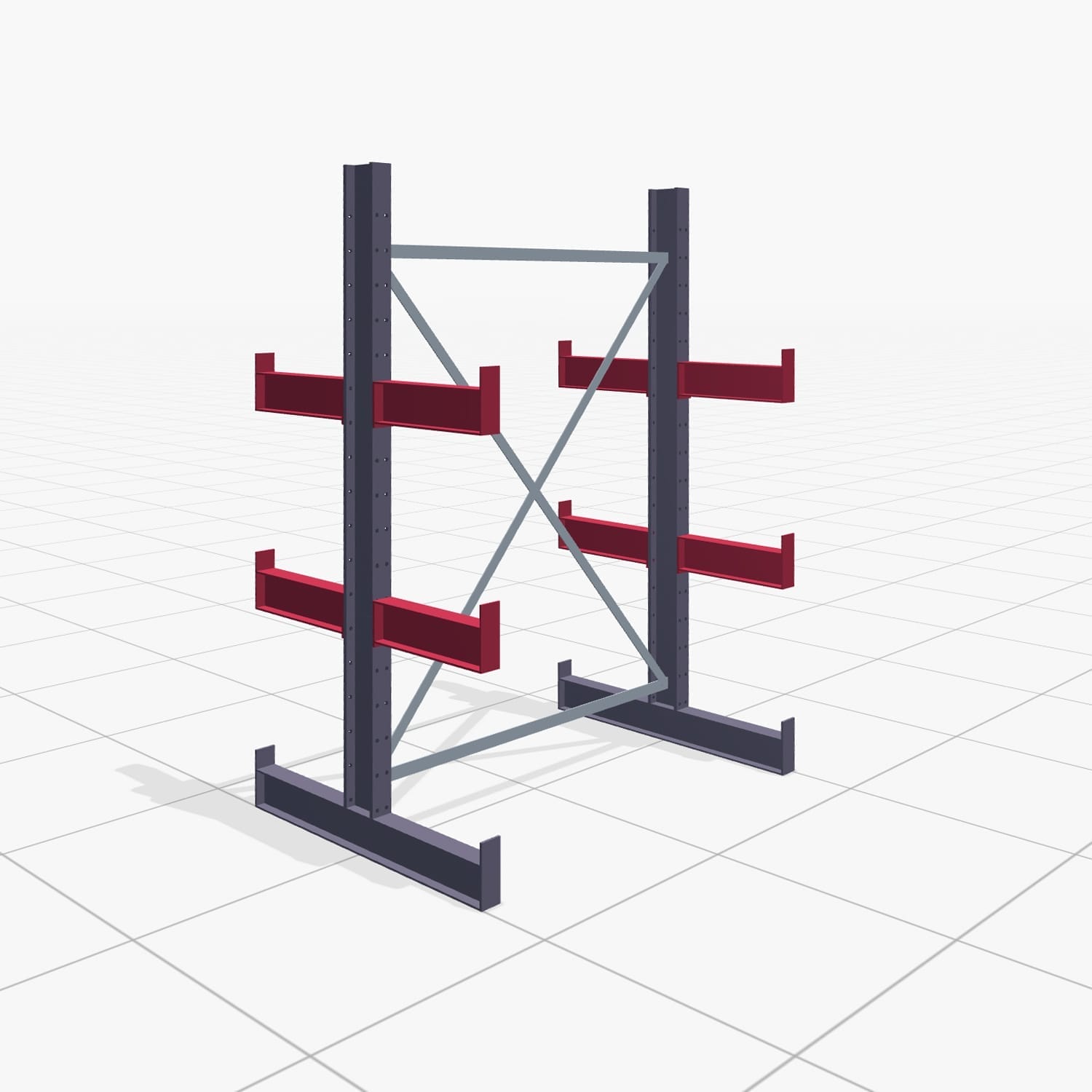 Draagarmstellingen handbediend KHX 3000, H: 2.000 mm, B: 1350 mm, Armlengte: 400 mm (1.120 kg), dubbelzijdig gebruik