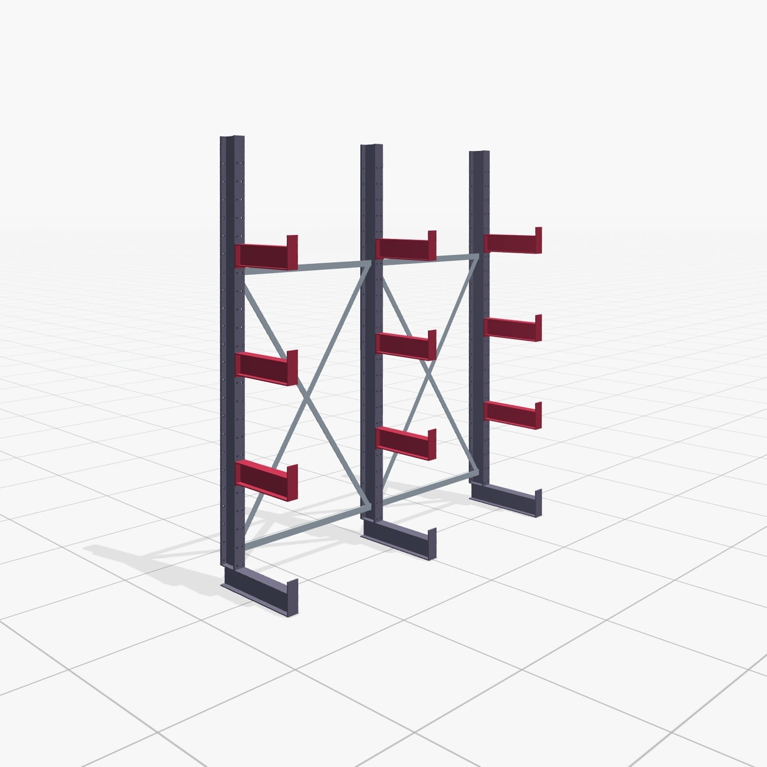 Draagarmstellingen handbediend KHX 3000, H: 2.500 mm, B: 2066 mm, Armlengte: 800 mm (560kg), enkelzijdig gebruik