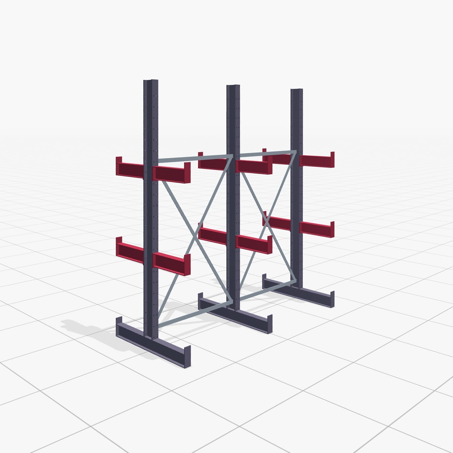 Draagarmstellingen handbediend KHX 3000, H: 2.500 mm, B: 2066 mm, Armlengte: 800 mm (560kg), dubbelzijdig gebruik