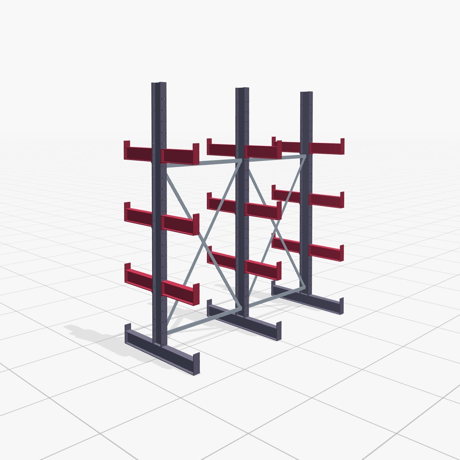 Draagarmstellingen handbediend KHX 3000, H: 2.500 mm, B: 2066 mm, Armlengte: 800 mm (560kg), dubbelzijdig gebruik