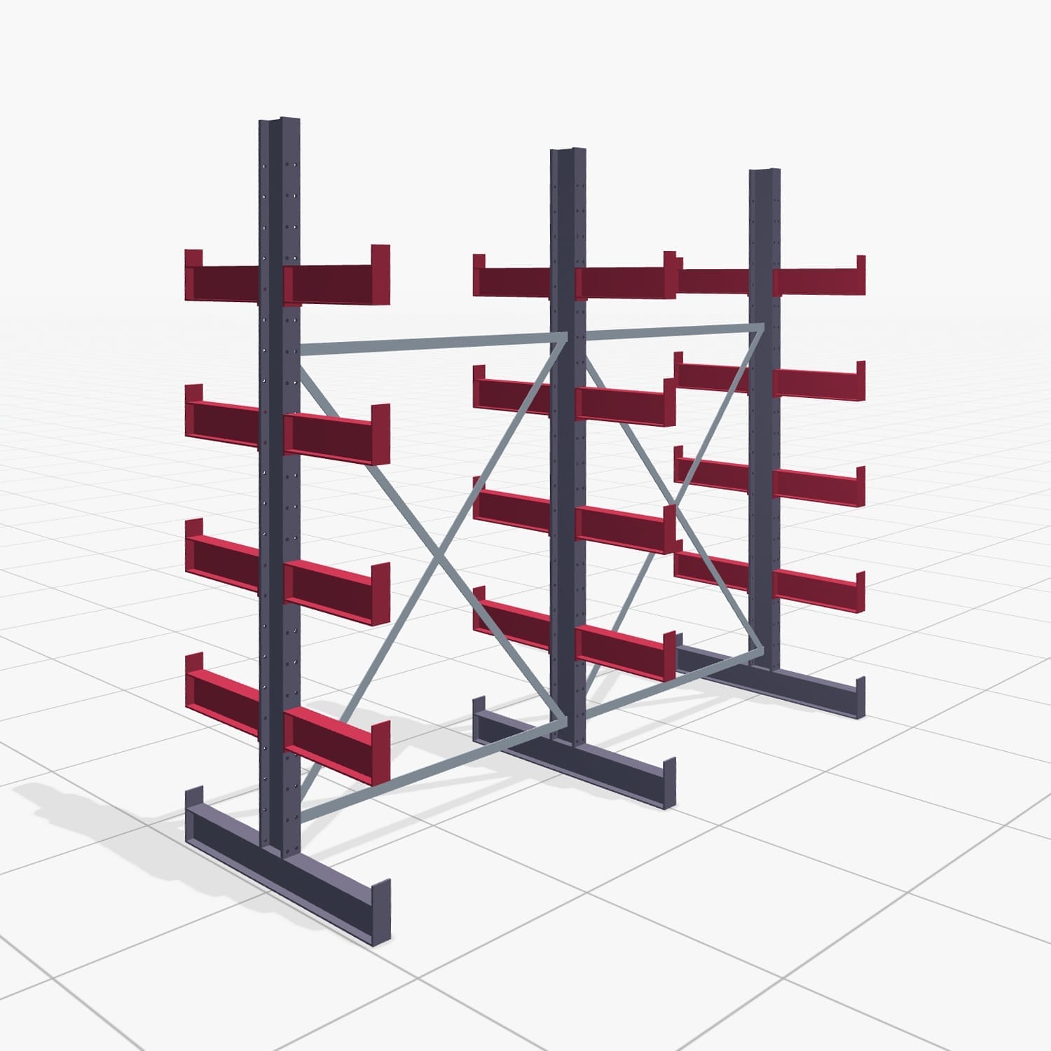 Draagarmstellingen handbediend KHX 3000, H: 2.500 mm, B: 2636 mm, Armlengte: 400 mm (1.120 kg), dubbelzijdig gebruik