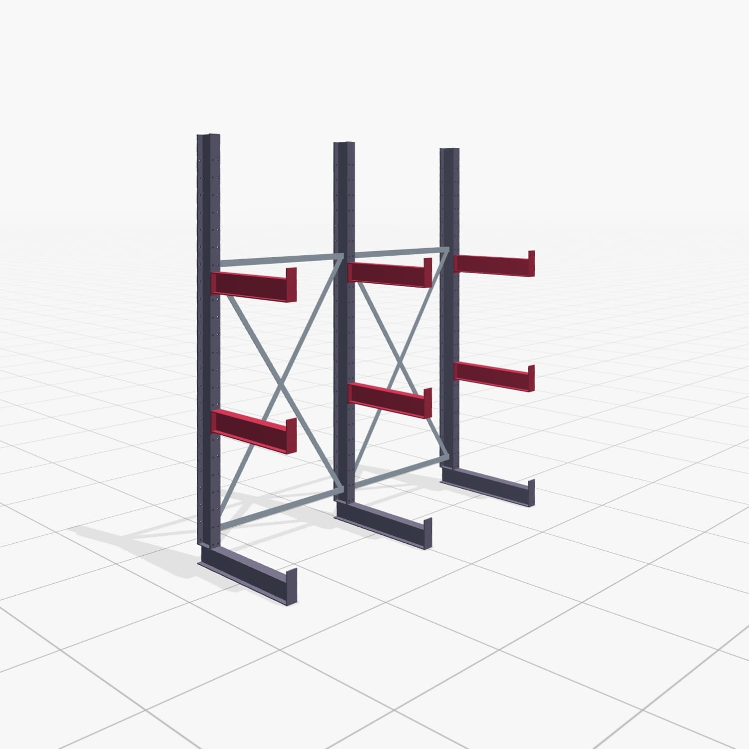 Draagarmstellingen handbediend KHX 3000, H: 2.500 mm, B: 2066 mm, armlengte: 600 mm (750 kg), eenzijdig gebruik