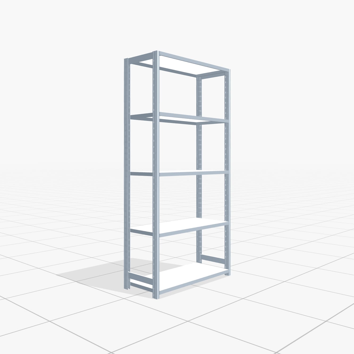 Legbordstelling FBX 4000, H: 2.000 mm, B: 1.029 mm mm, D: 400 mm, niveaus: 5