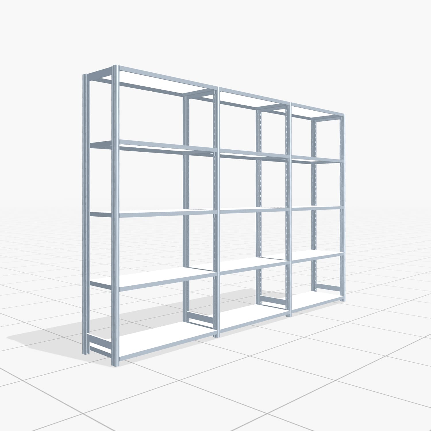 Legbordstellingen FBX 4000, H: 2.000 mm, B: 3.023 mm mm, D: 400 mm, niveaus: 5