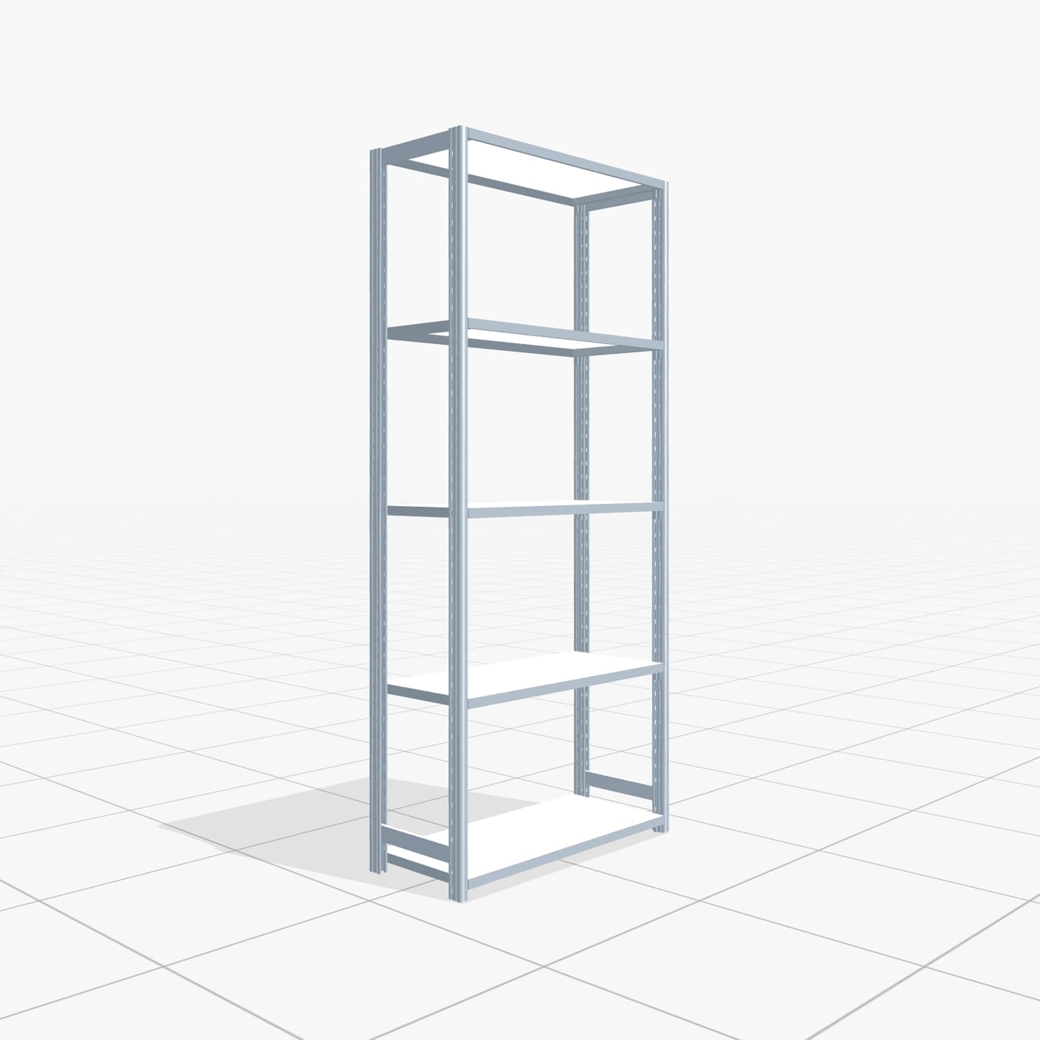 Rayonnages métalliques FBX 4000, H: 2.250 mm, B: 1.029 mm mm, P: 400 mm, Niveaux : 5