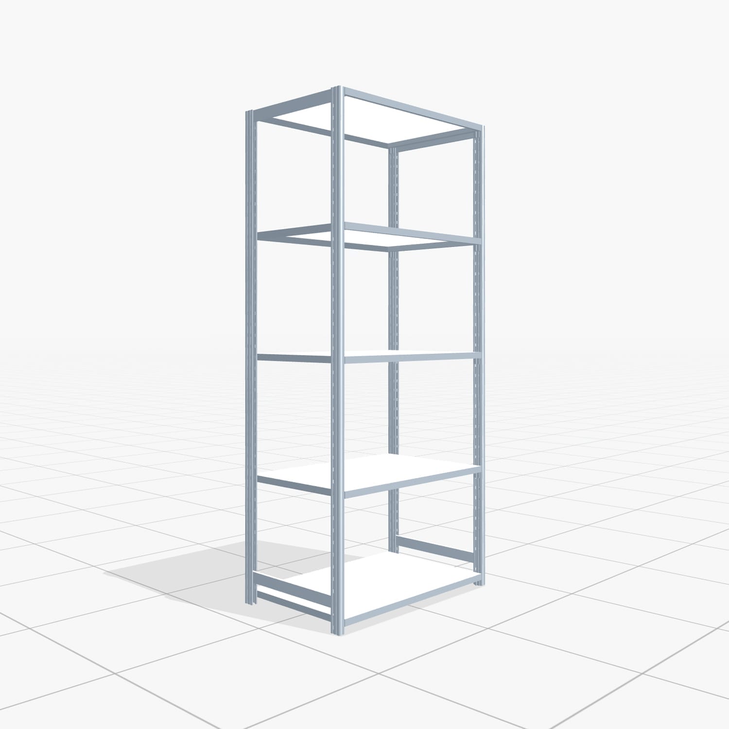 Rayonnages métalliques FBX 4000, H: 2.250 mm, B: 1.029 mm mm, P: 600 mm, Niveaux : 5
