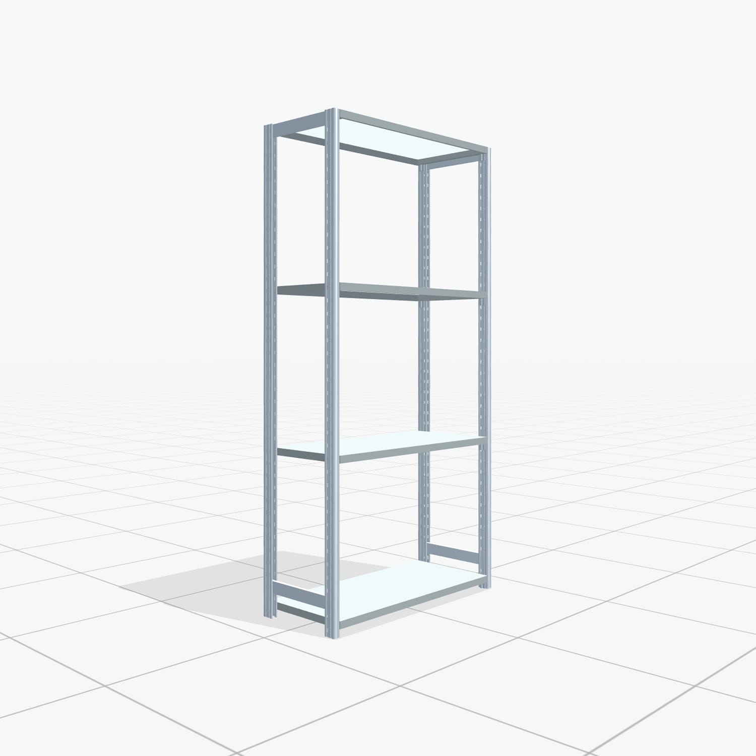 Legbordstelling FBX 4000, H: 2.000 mm, B: 1.029 mm mm, D: 400 mm, niveaus: 4