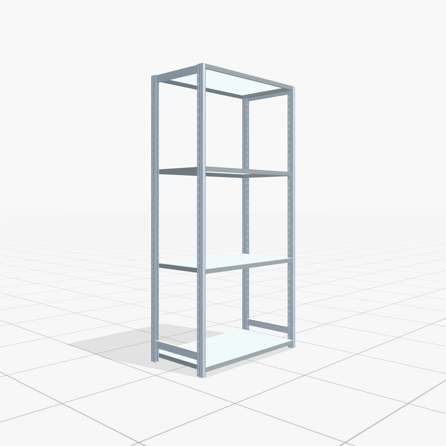 Legbordstelling FBX 4000, H: 2.000 mm, B: 1.029 mm mm, D: 500 mm, niveaus: 4