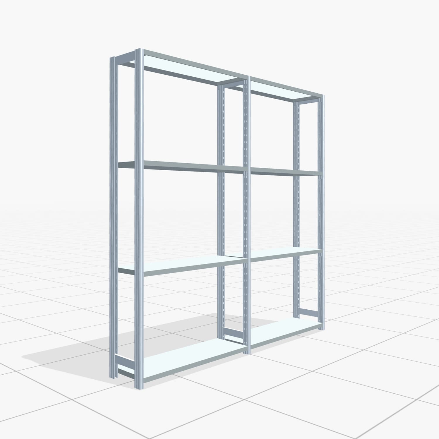 Legbordstelling FBX 4000, H: 2.000 mm, B: 2.026 mm mm, D: 300 mm, Niveaus: 4