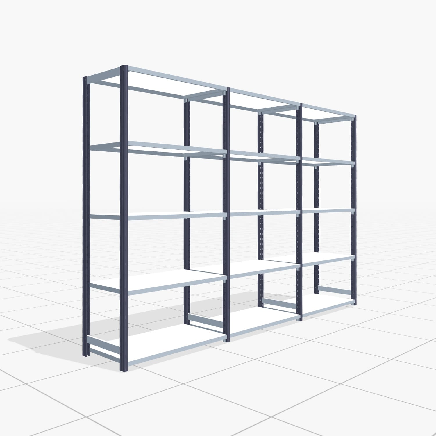 Legbordstelling FBX 4000, H: 2.000 mm, B: 3.023 mm mm, D: 500 mm, niveaus: 5