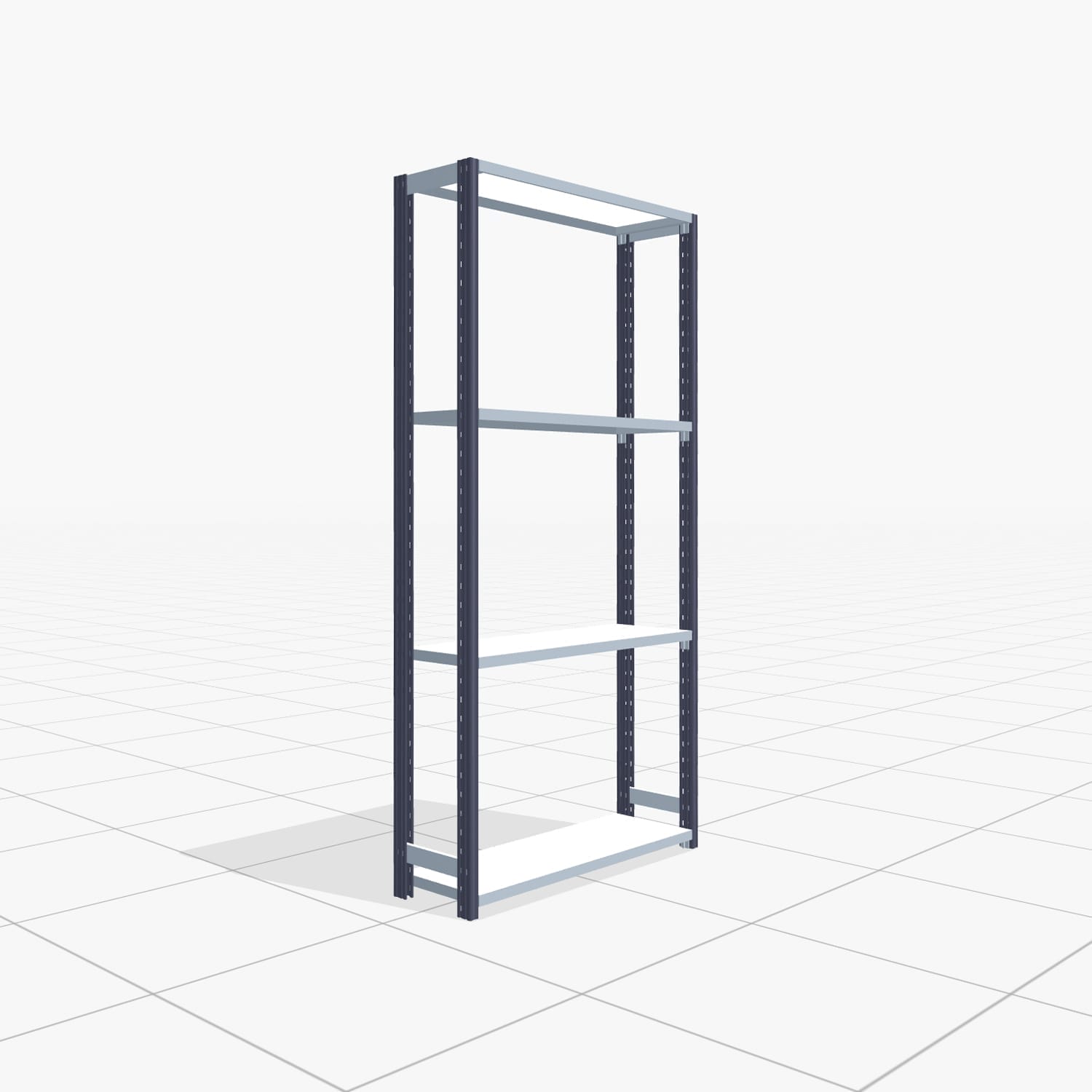 Legbordstelling FBX 4000, H: 2.000 mm, B: 1.029 mm mm, D: 300 mm, niveaus: 4