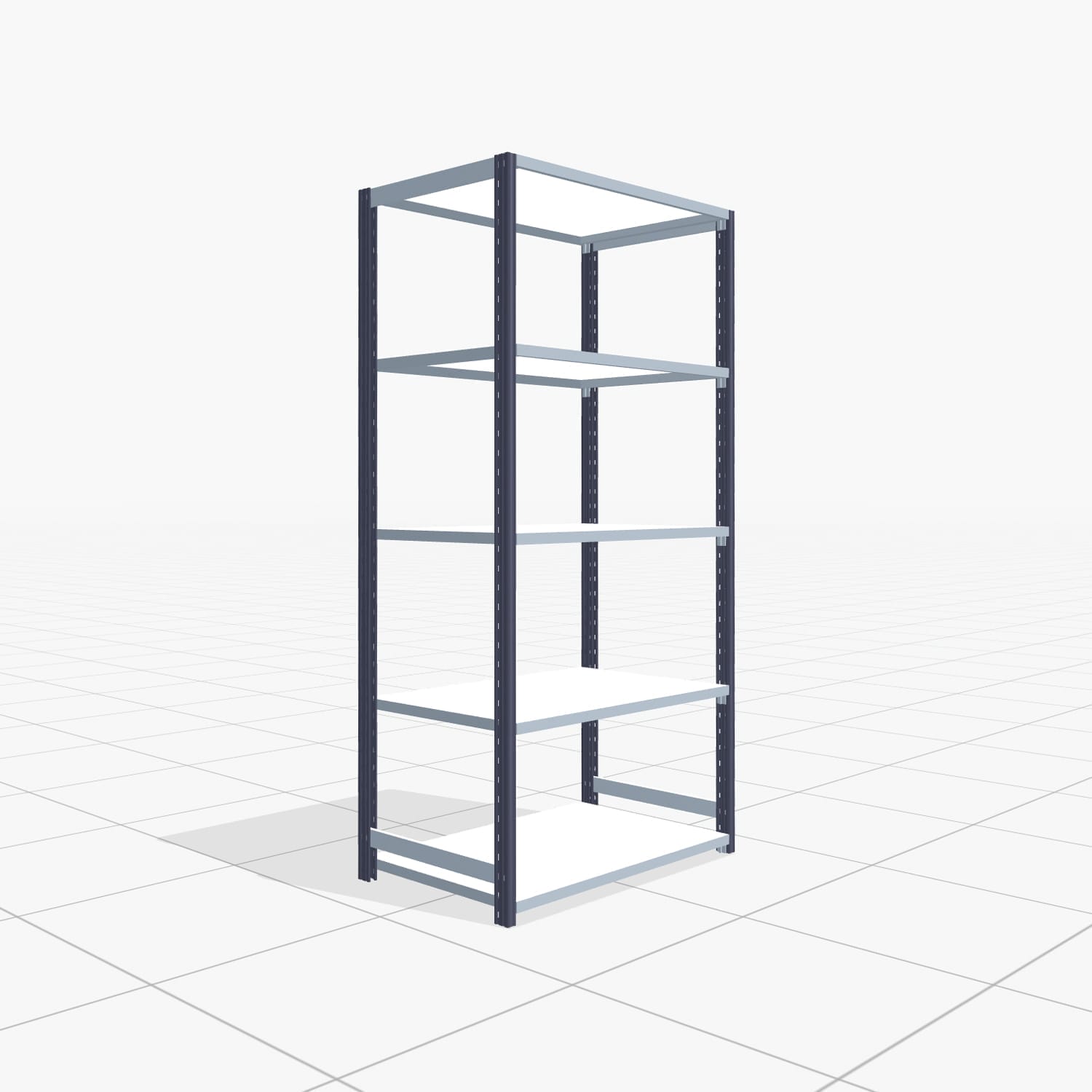 Legbordstelling FBX 4000, H: 2.000 mm, B: 1.029 mm mm, D: 600 mm, niveaus: 5