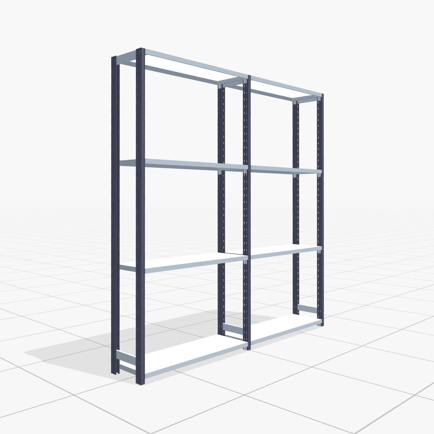 Legbordstelling FBX 4000, H: 2.000 mm, B: 2.026 mm mm, D: 300 mm, niveaus: 4