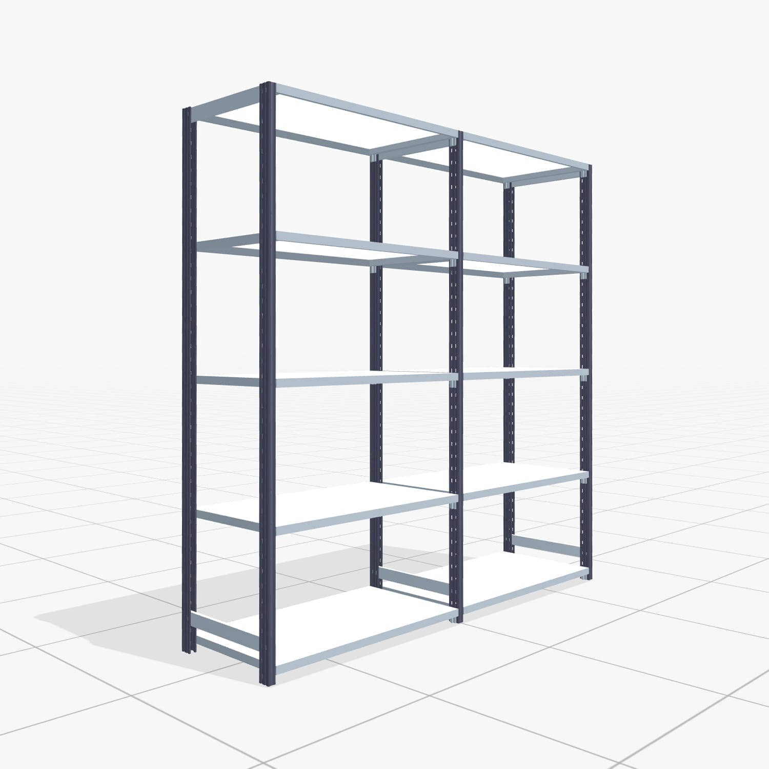 Legbordstelling FBX 4000, H: 2.000 mm, B: 2.026 mm mm, D: 500 mm, niveaus: 5