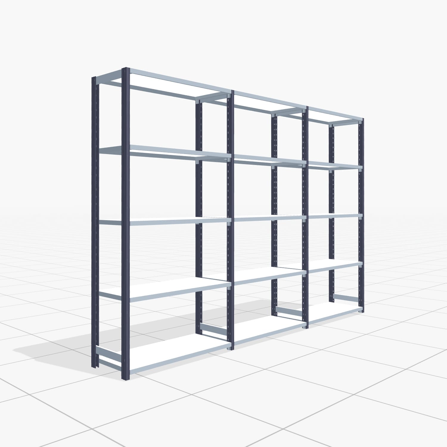 Legbordstelling FBX 4000, H: 2.000 mm, B: 3.023 mm mm, D: 400 mm, niveaus: 5