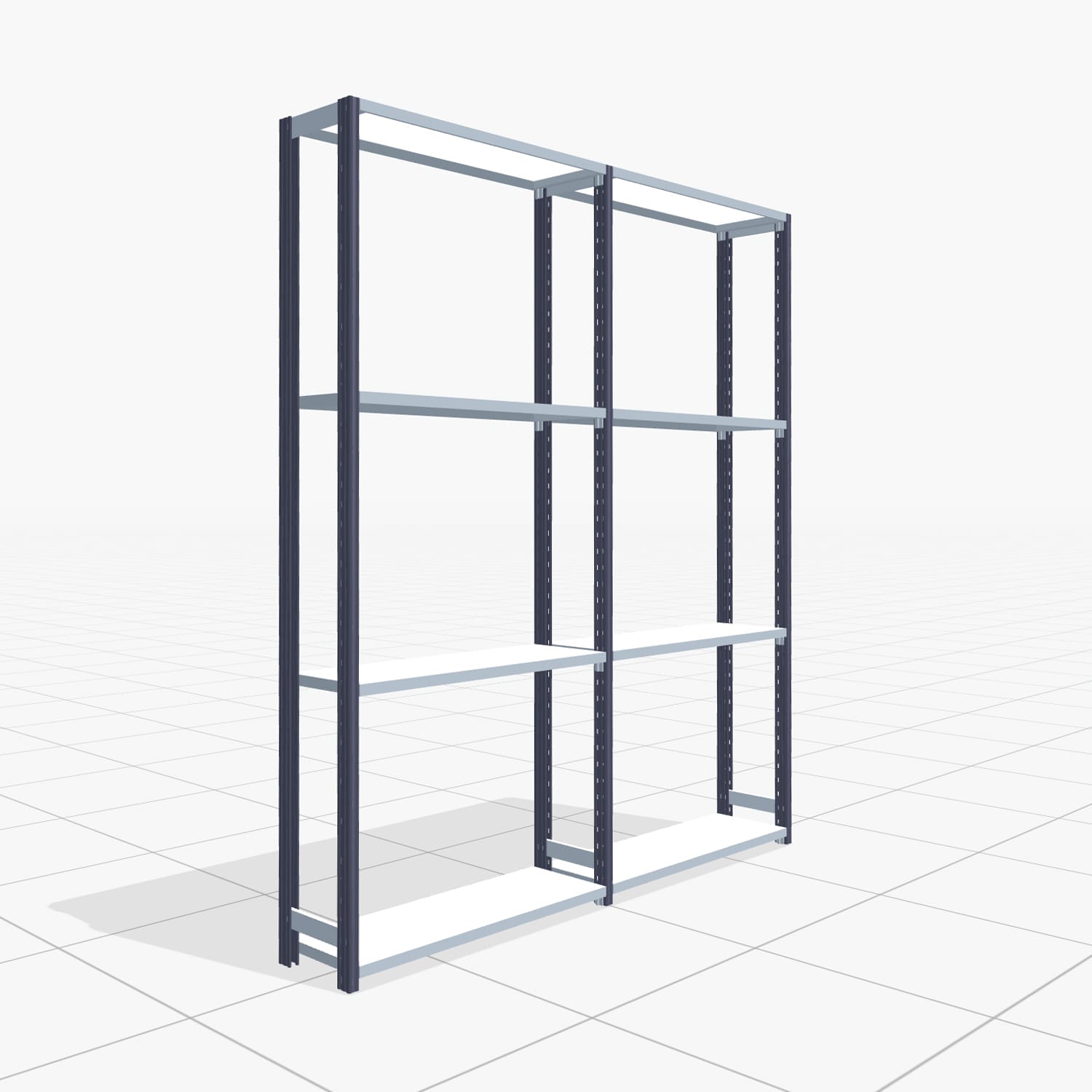 Legbordstellingen FBX 4000, H: 2.250 mm, B: 2.026 mm mm, D: 300 mm, niveaus: 4