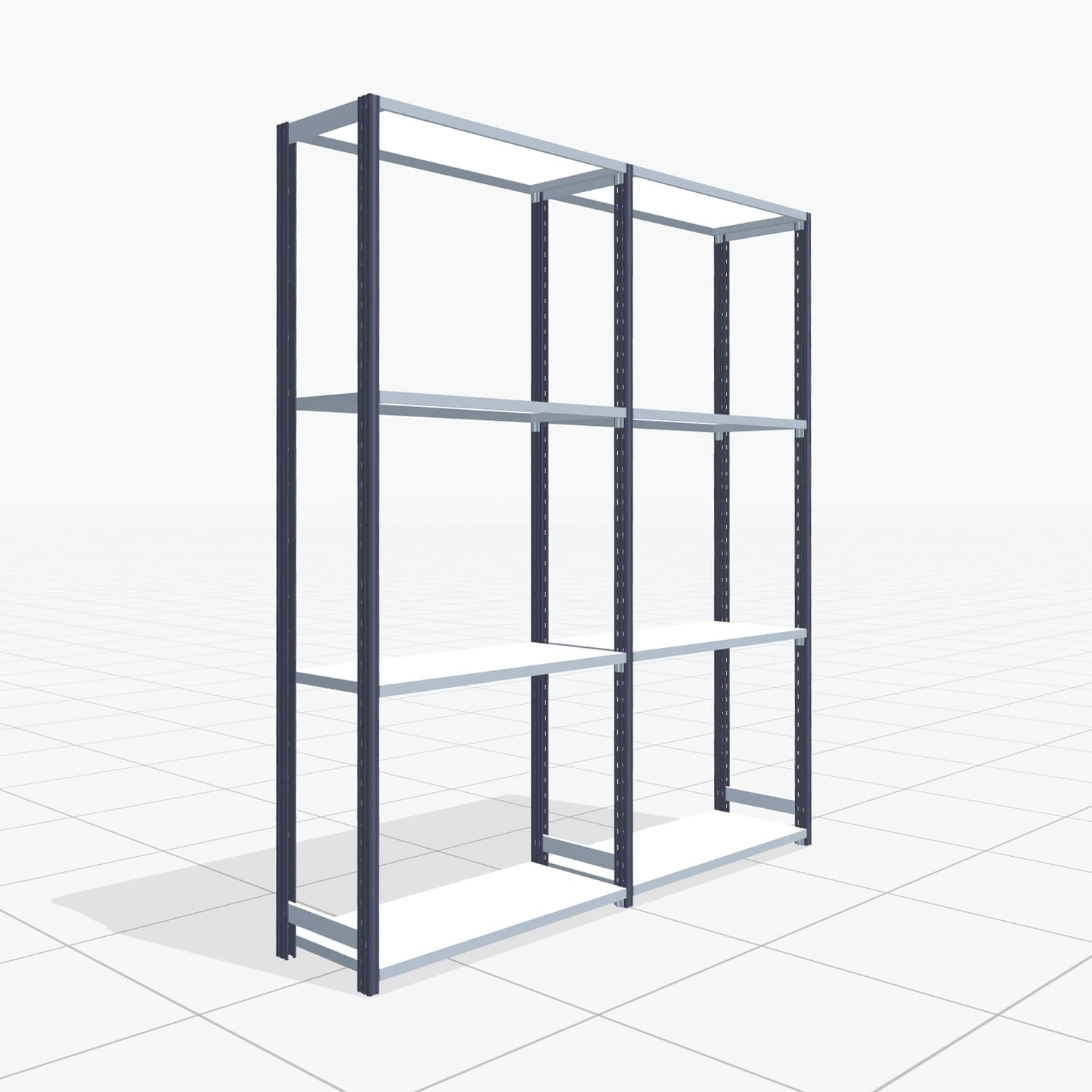 Legbordstelling FBX 4000, H: 2.250 mm, B: 2.026 mm mm, D: 400 mm, niveaus: 4