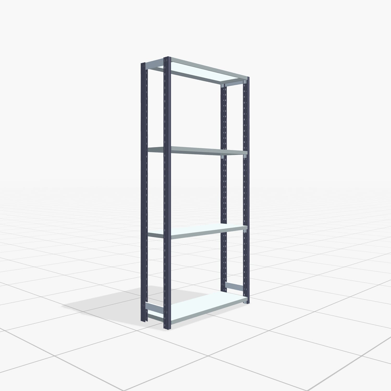 Legbordstelling FBX 4000, H: 2.000 mm, B: 1.029 mm mm, D: 300 mm, niveaus: 4