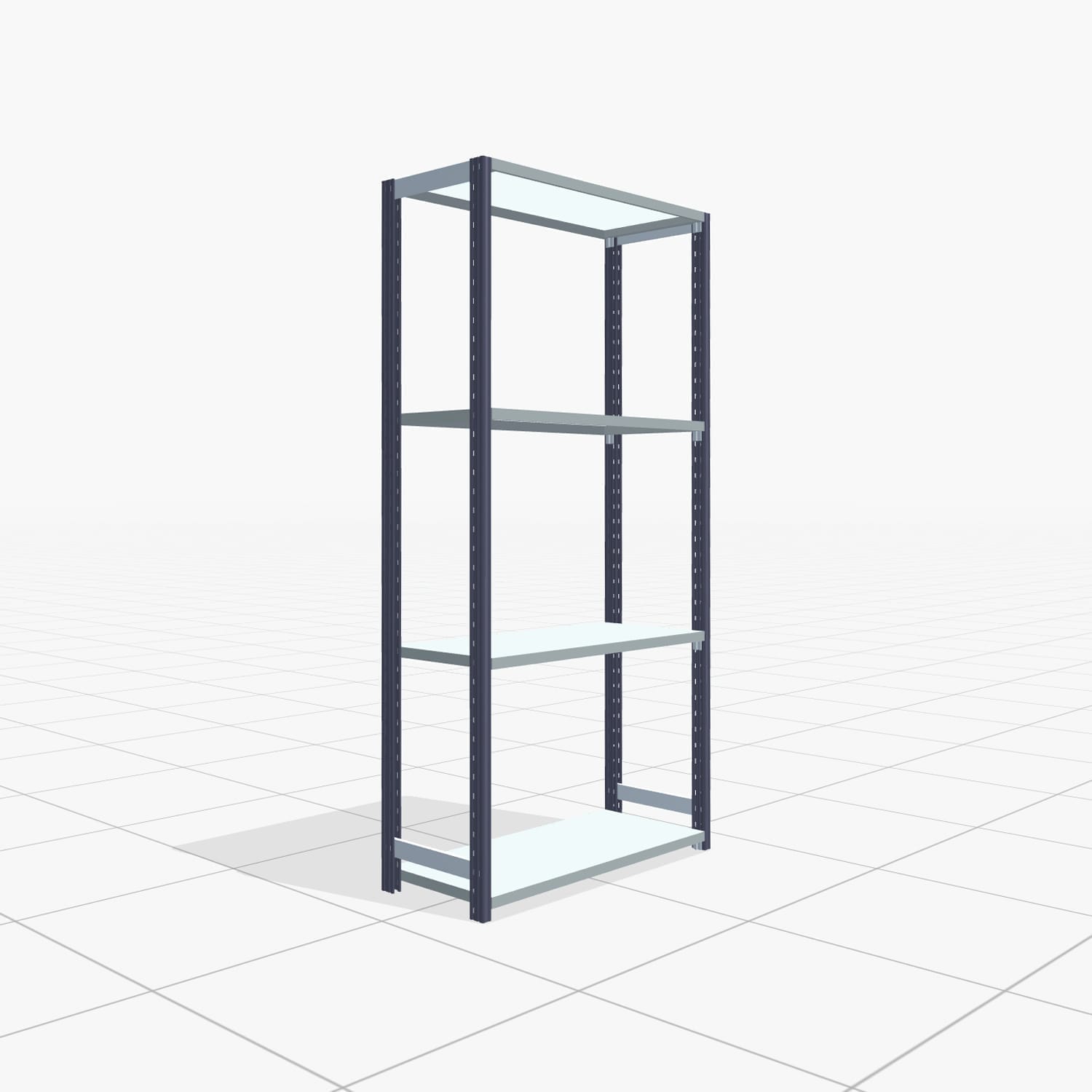 Legbordstelling FBX 4000, H: 2.000 mm, B: 1.029 mm mm, D: 400 mm, niveaus: 4