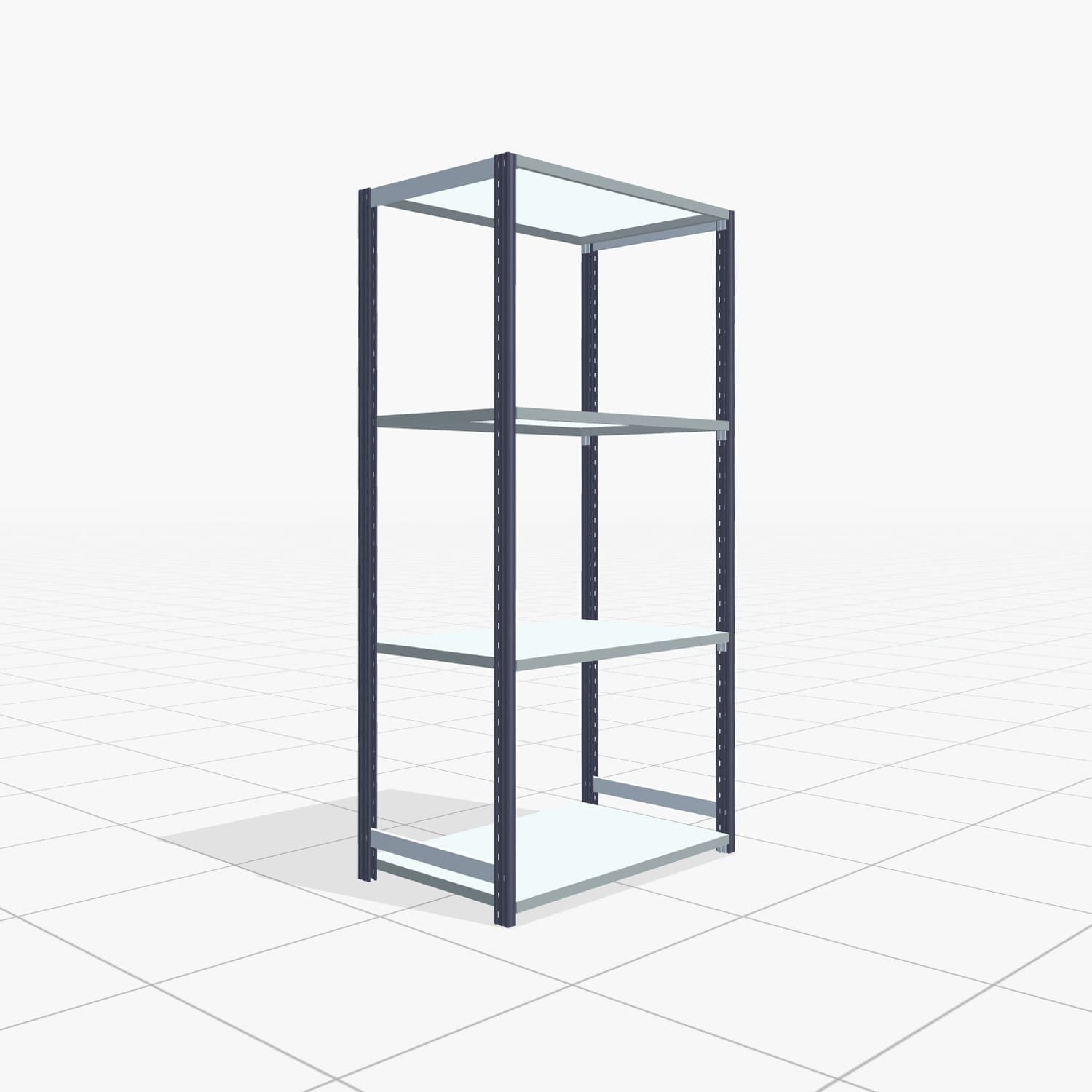 Legbordstelling FBX 4000, H: 2.000 mm, B: 1.029 mm mm, D: 600 mm, niveaus: 4