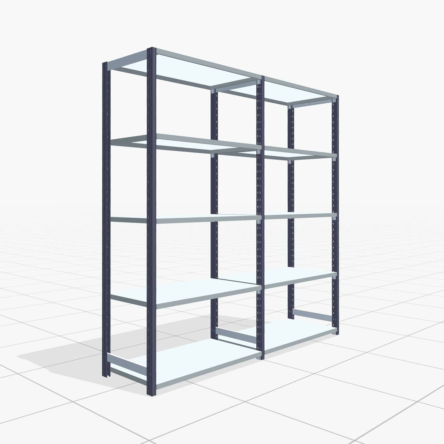 Legbordstelling FBX 4000, H: 2.000 mm, B: 2.026 mm mm, D: 500 mm, niveaus: 5