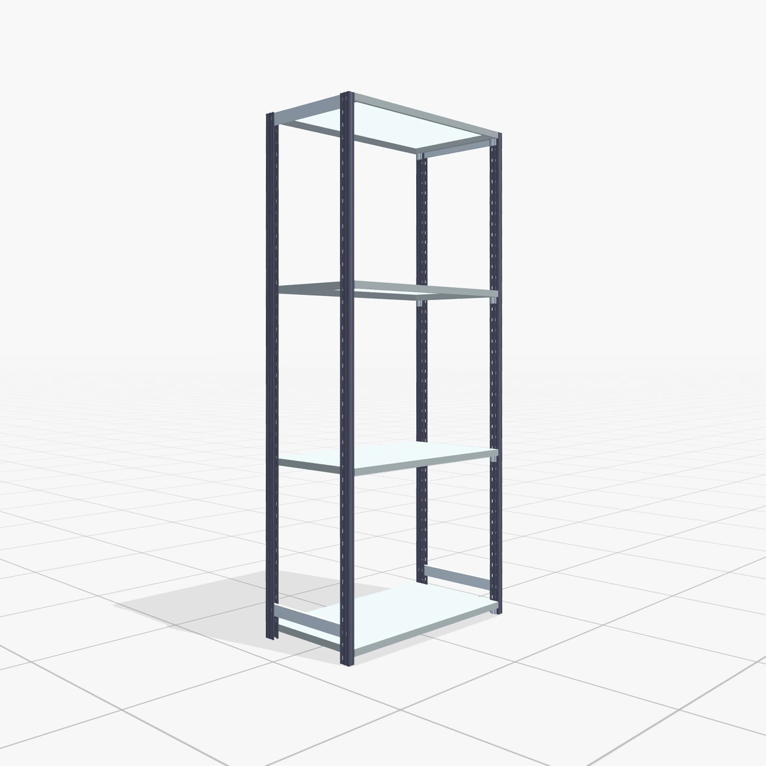 Legbordstelling FBX 4000, H: 2.250 mm, B: 1.029 mm mm, D: 500 mm, niveaus: 4