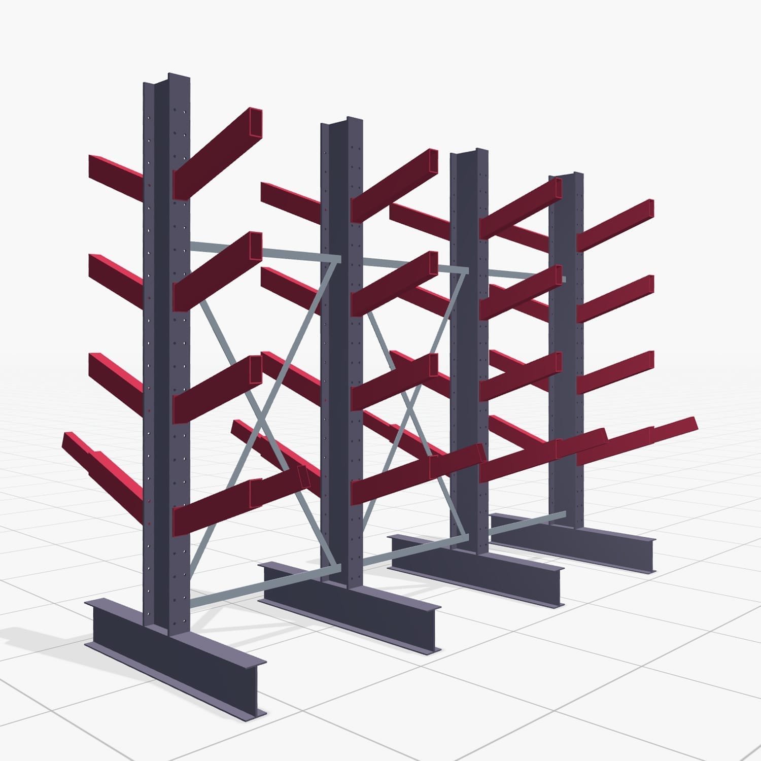 Schuine armstellingen KHX 3020, H: 2.500 mm (IPE 200), B: 3103 mm, Veld aantal: 3