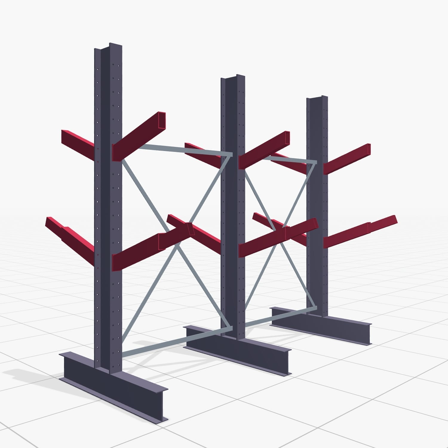 Schuine armstellingen KHX 3020, H: 2.500 mm (IPE 200), B: 2672 mm, Veld aantal: 2