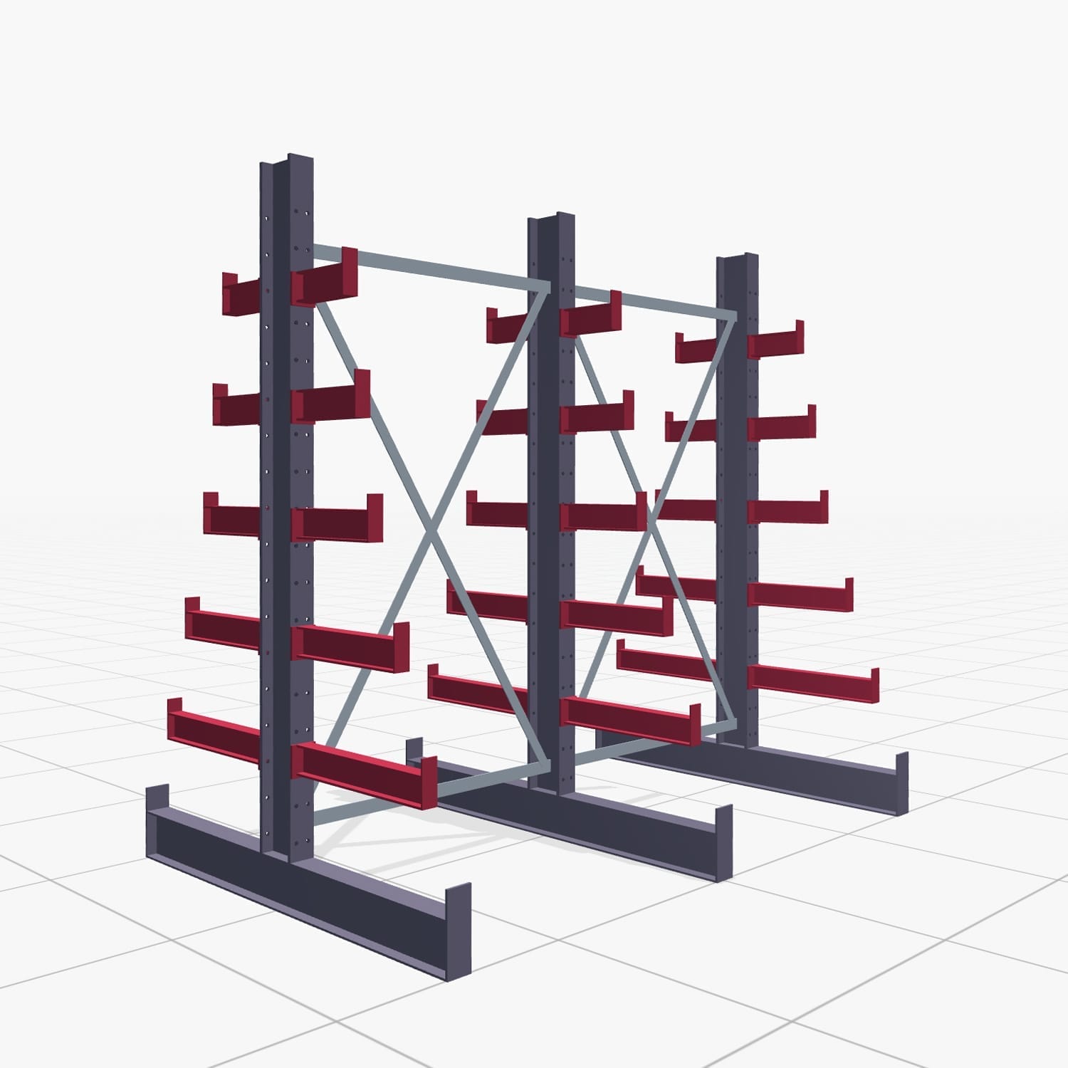 Kerstboomstellingen KHX 3030, H: 2.000 mm (IPE 120), B: 2066 mm, Aantal velden: 2, dubbelzijdig gebruik