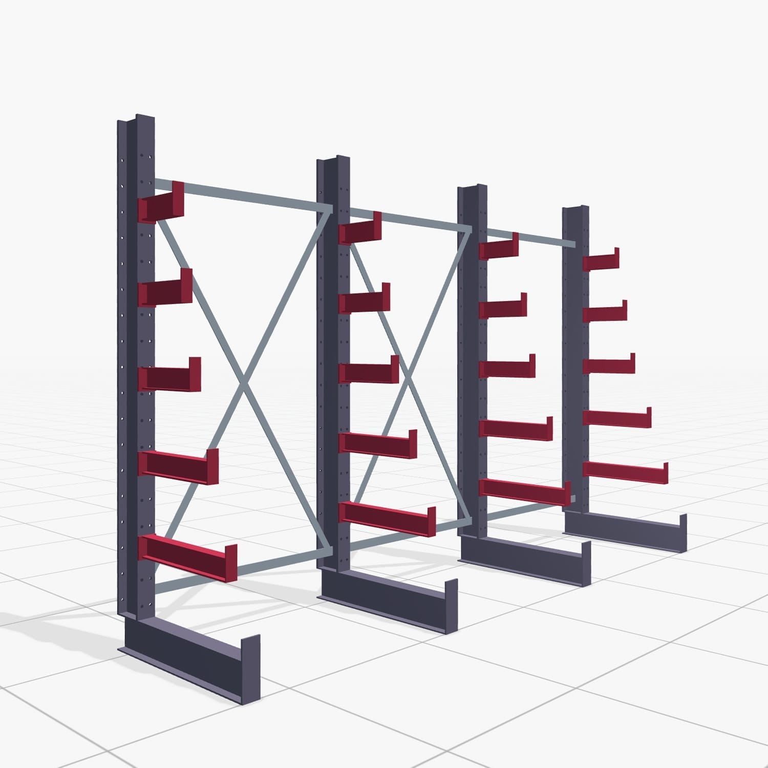 Kerstboomstellingen KHX 3030, H: 2.000 mm (IPE 120), B: 3067 mm, veld aantal: 3, enkelzijdig gebruik