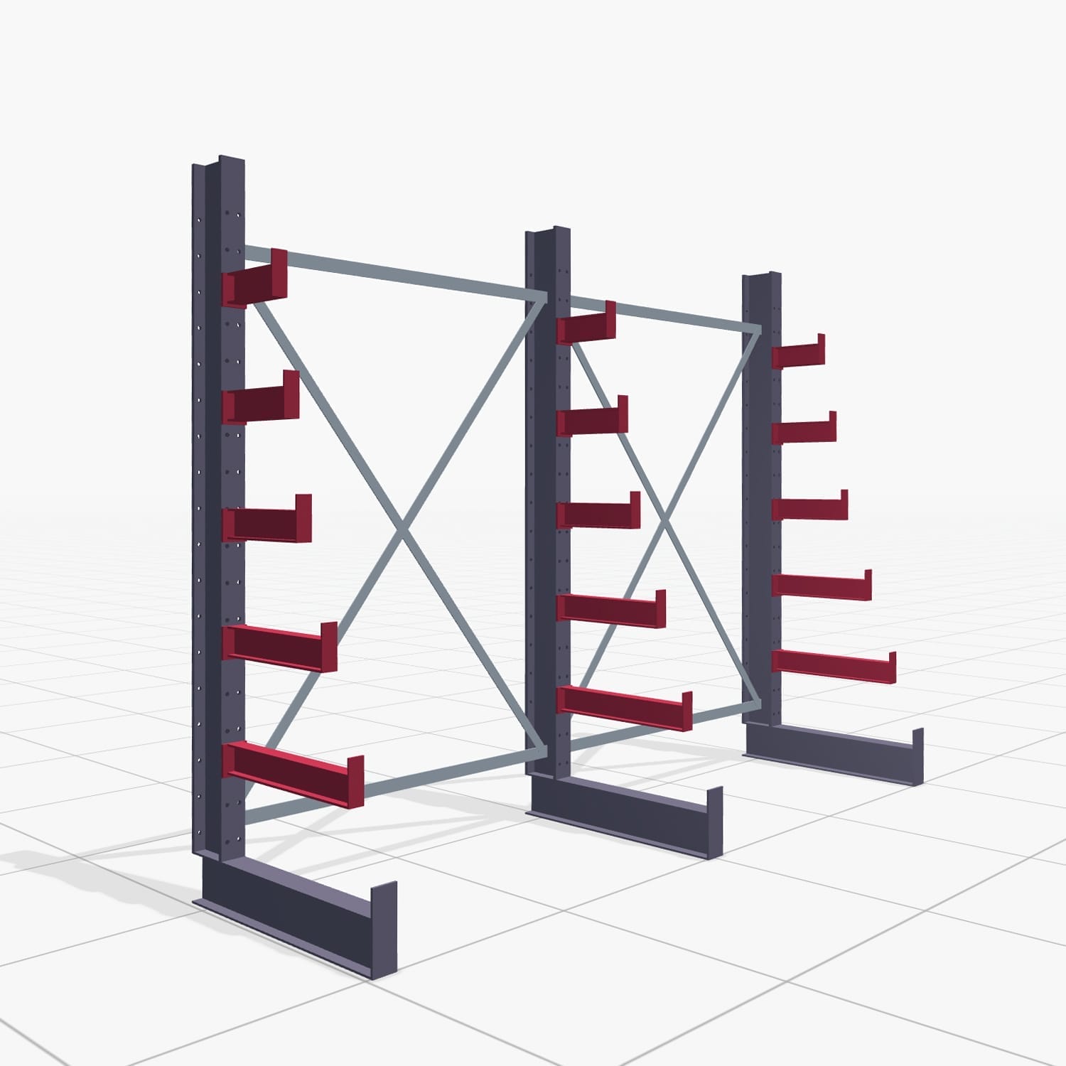 Kerstboomstellingen KHX 3030, H: 2.000 mm (IPE 120), B: 2636 mm, aantal velden: 2, eenzijdig gebruik