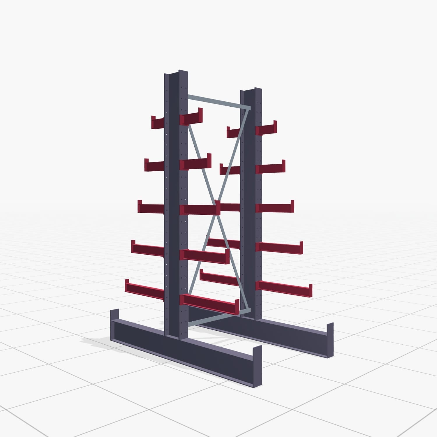 Kerstboomstellingen KHX 3030, H: 2.500 mm (IPE 140), B: 1065 mm, aantal velden: 1, tweezijdig gebruik