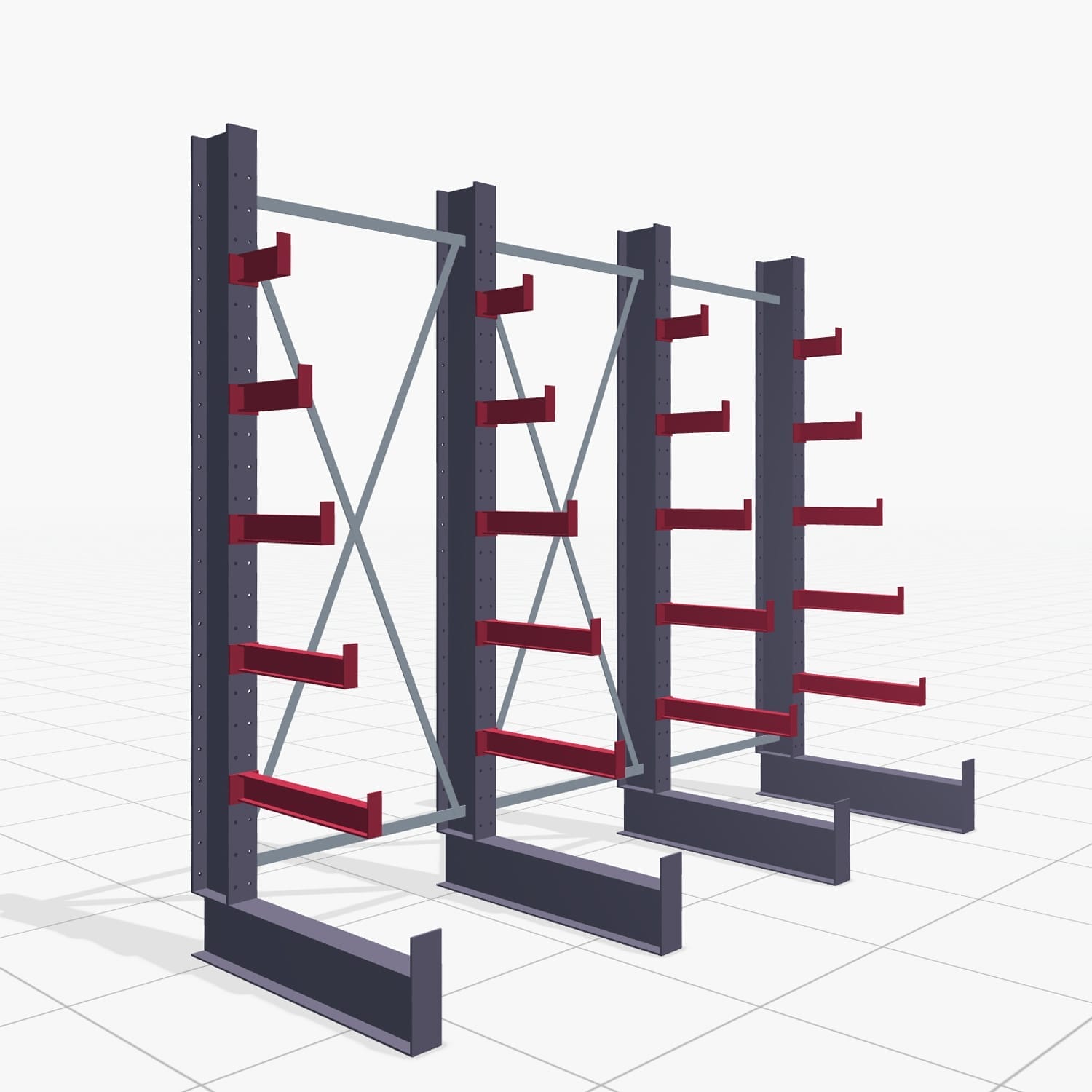 Kerstboomstellingen KHX 3030, H: 2.500 mm (IPE 140), B: 3067 mm, Veld aantal: 3, enkelzijdig gebruik