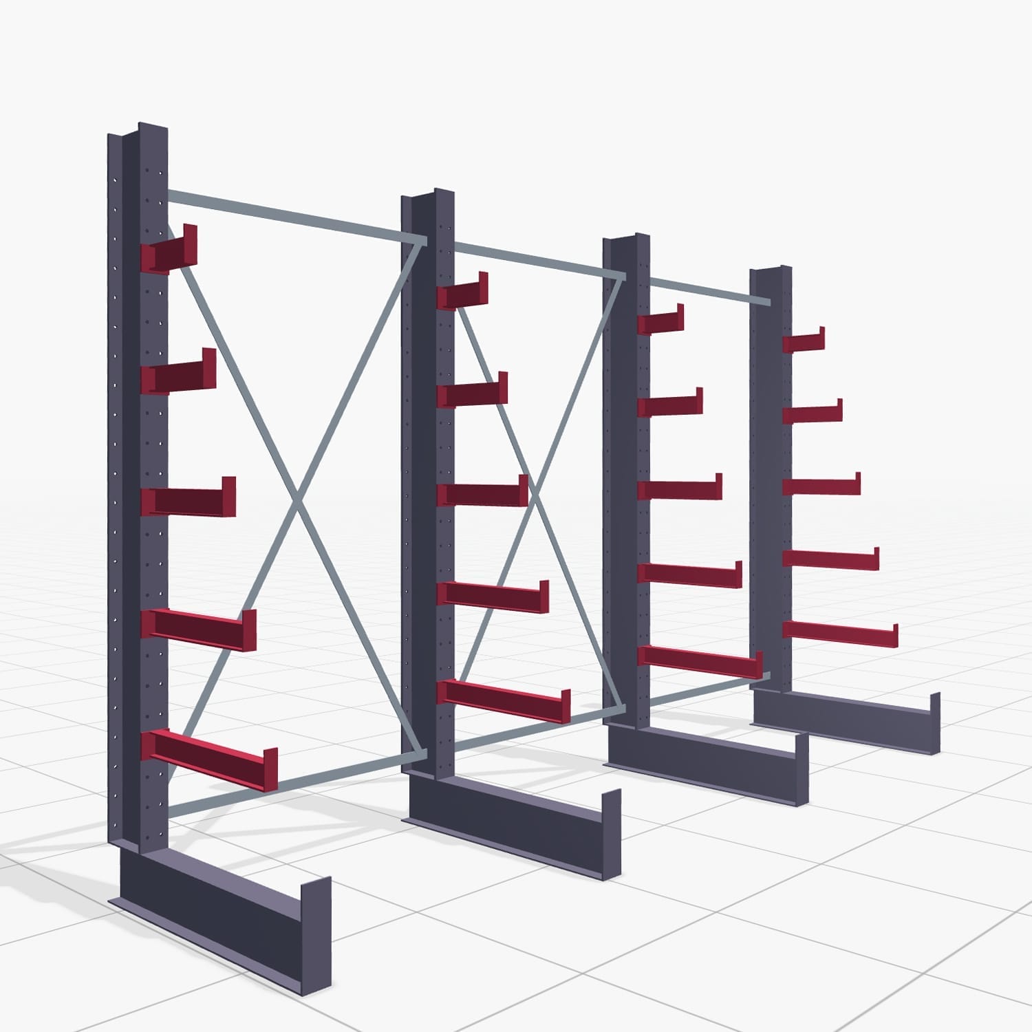 Kerstboomstellingen KHX 3030, H: 2.500 mm (IPE 140), B: 3922 mm, veld aantal: 3, eenzijdig gebruik