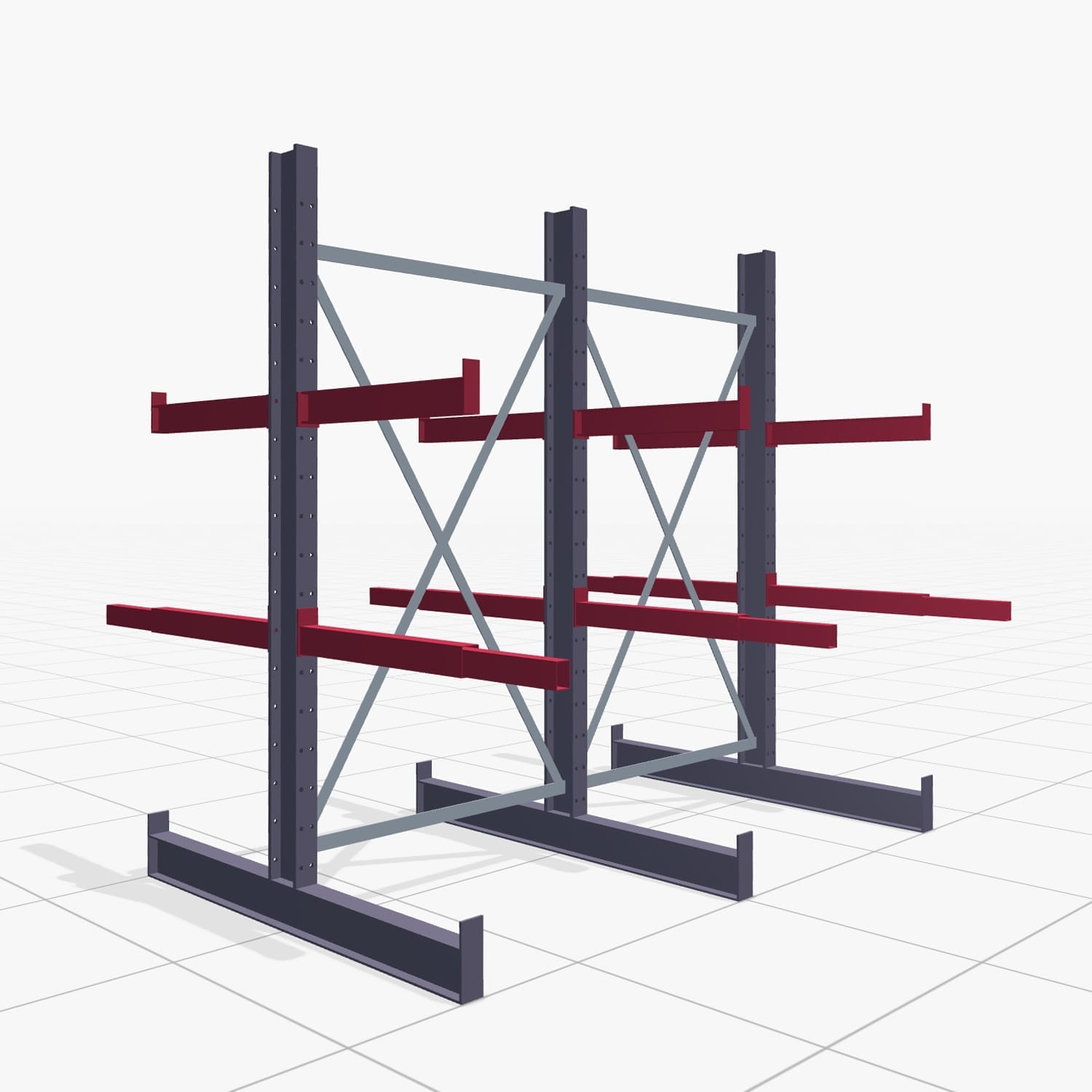 Rayonnages menuiserie KHX 3010, utilisation double face, H : 2.000 mm, L : 2066 mm, 600 mm (750 kg)