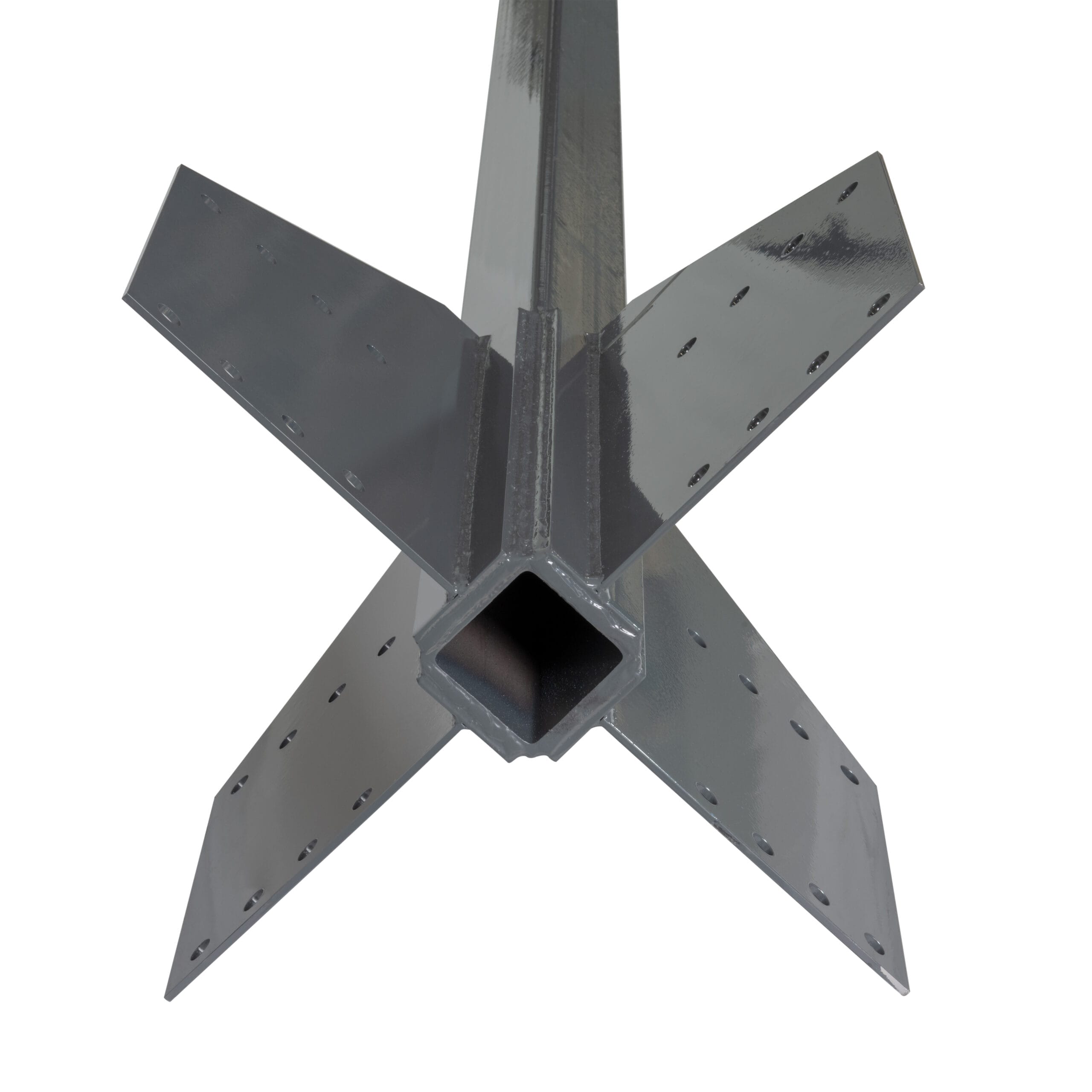 LBX 8000 LBX staander S4, QR 100x100x5 mm, met 4 platen, kleur RAL 7012 basaltgrijs