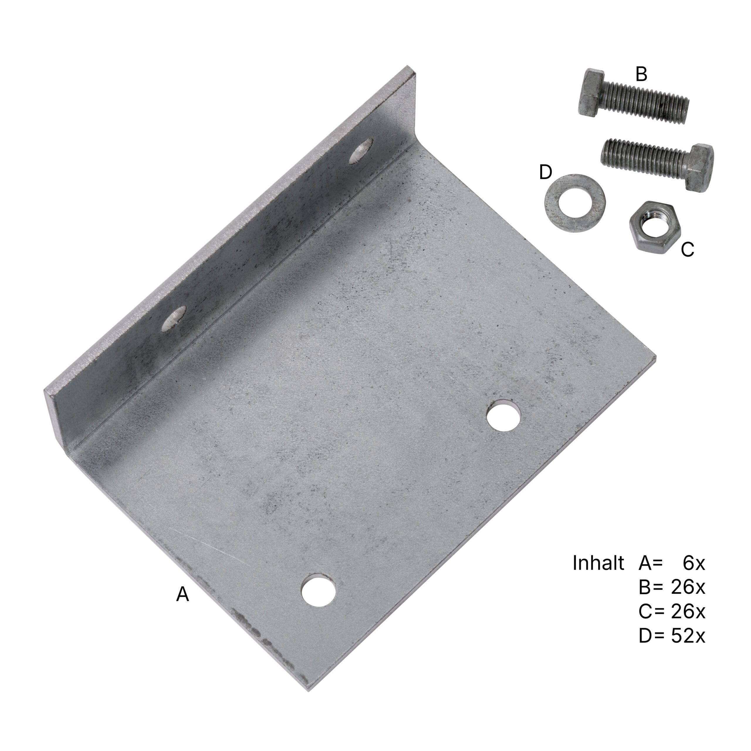 LBX 8000 LBX aansluitingshoek voor 3 gordingen, incl. schroeven, in kartonnen doos