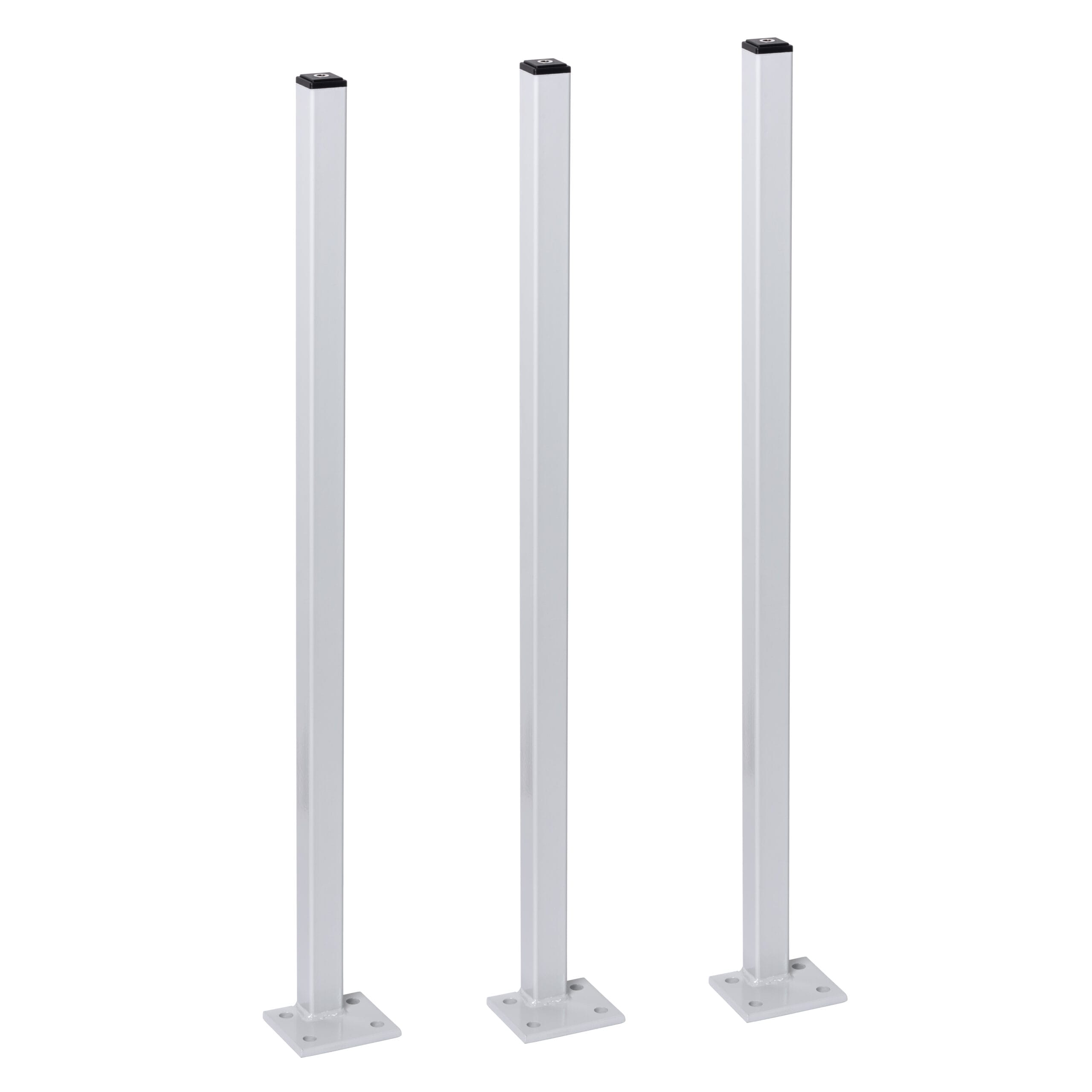 LBX 8000 Montants de garde-corps, complets, 3 pièces, RAL 7035 gris clair