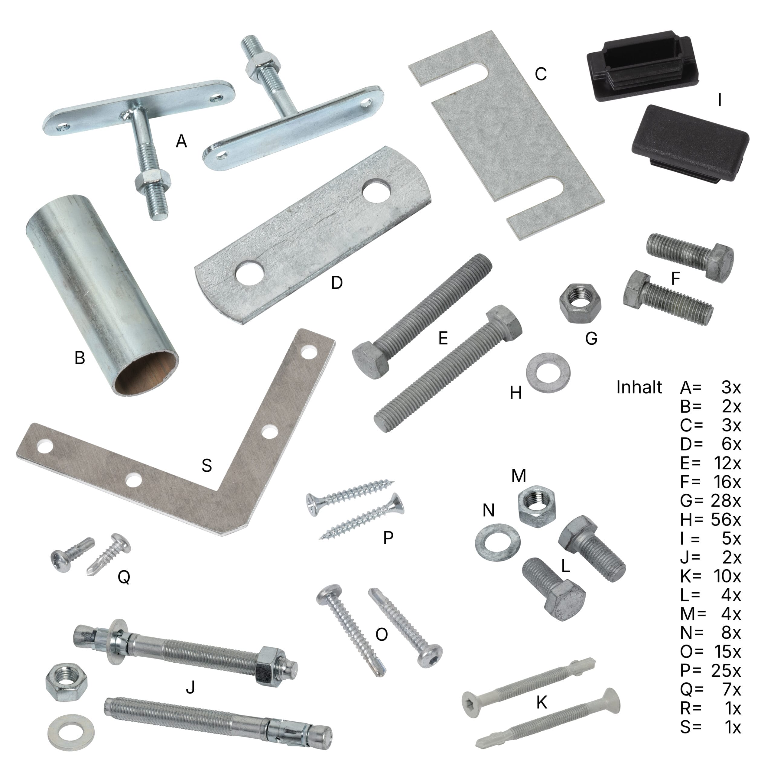 LBX 8000 bordes, complete bouwgroep, incl. accessoires, RAL 7035 lichtgrijs