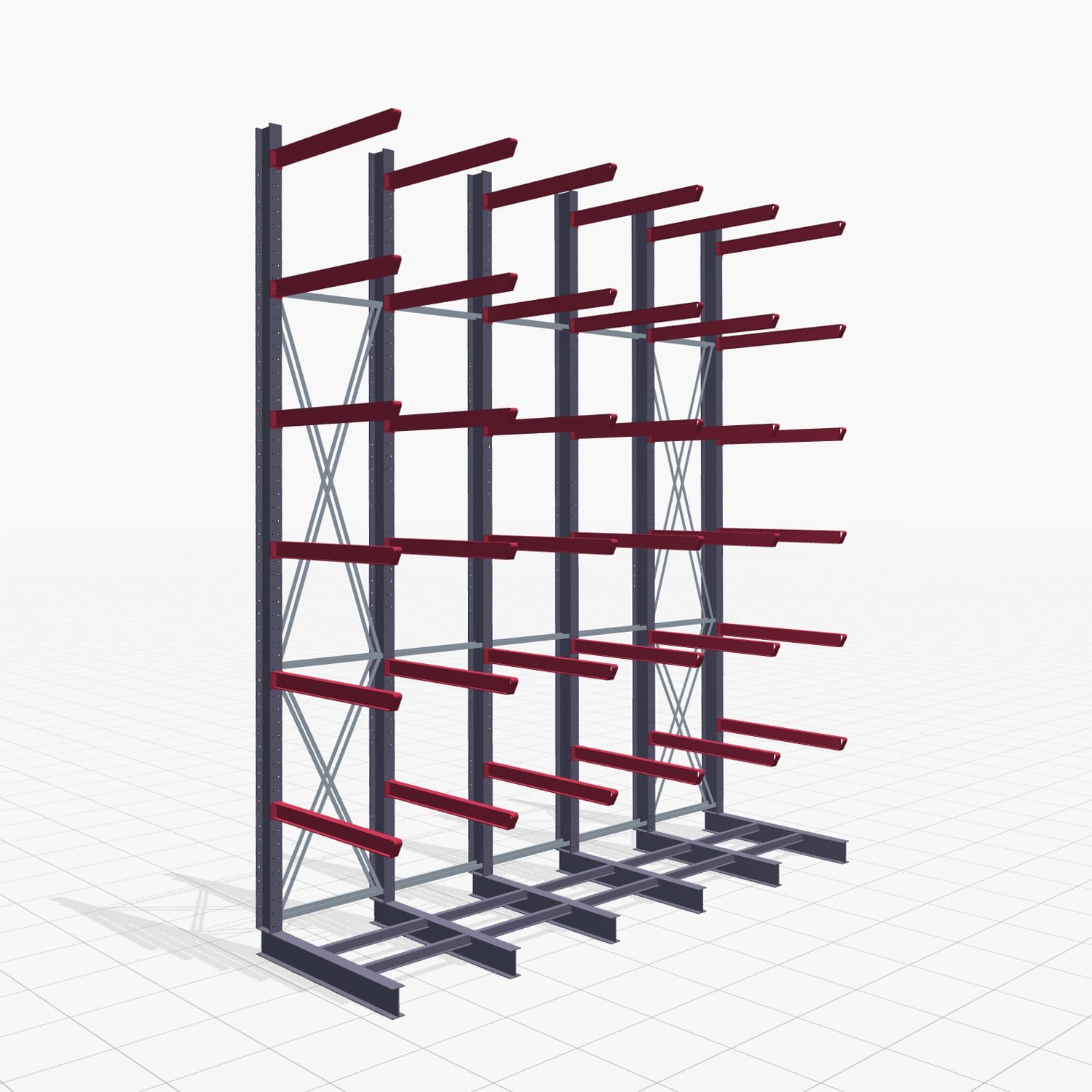 Draagarmstellingen heftruckbediend KSX 2000, H: 6.000 mm, B: 5120 mm, Armlengte: 1.500 mm, eenzijdig gebruik