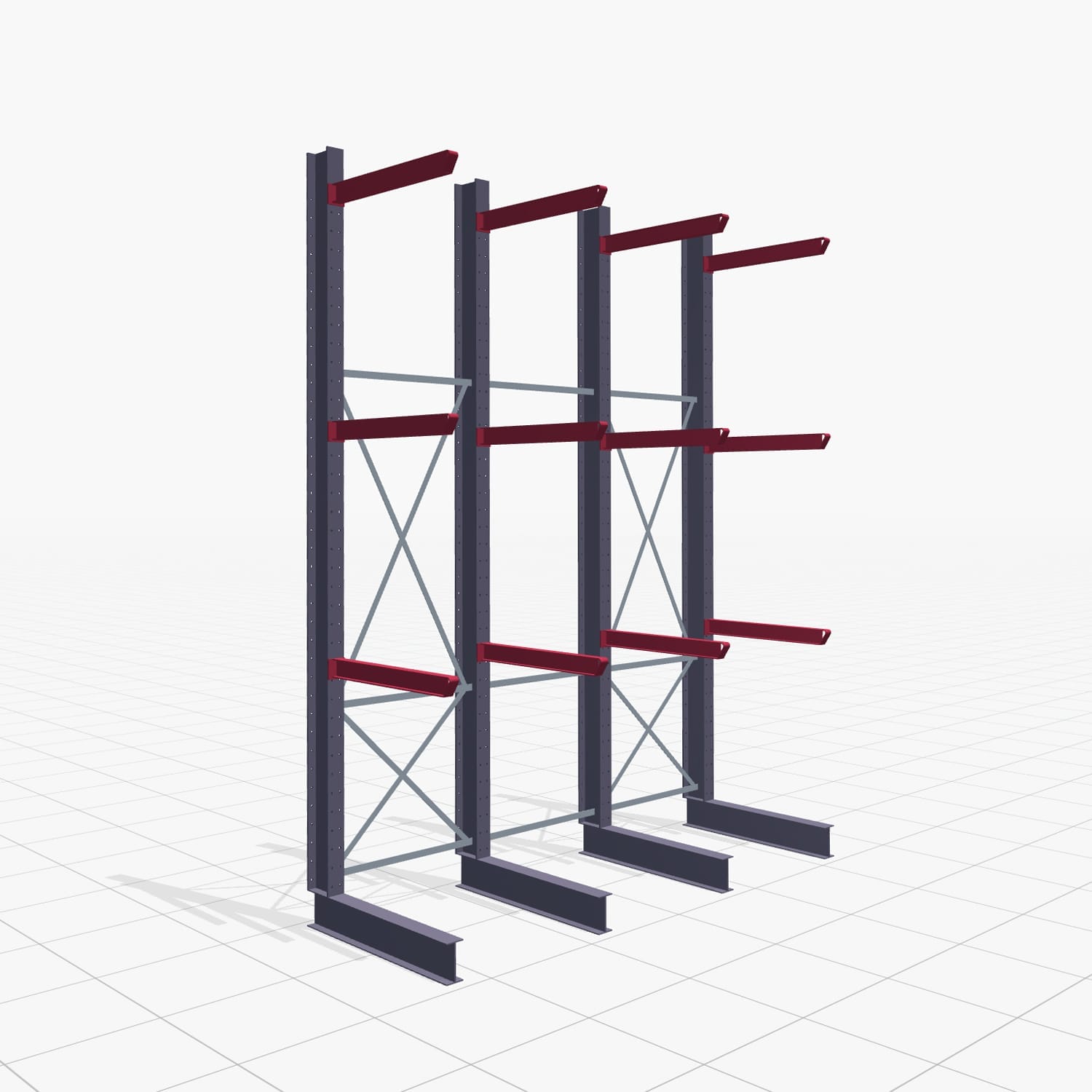 Draagarmstellingen heftruckbediend KSX 2000, H: 4.000 mm, B: 3100 mm, Armlengte: 1.000 mm, Enkelzijdig gebruik
